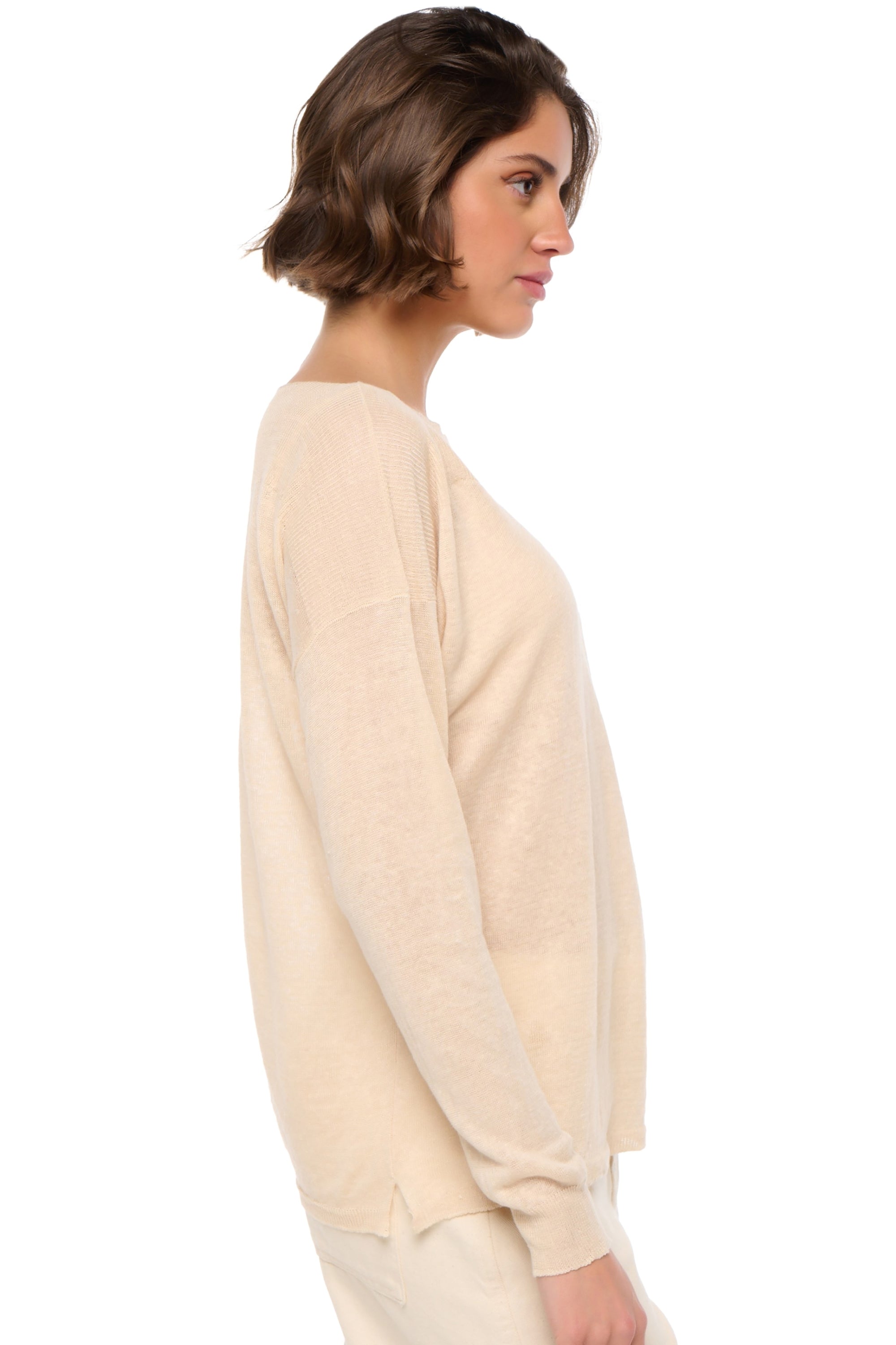Sheila en lin femme - Vue 1 - wheat - Mahogany