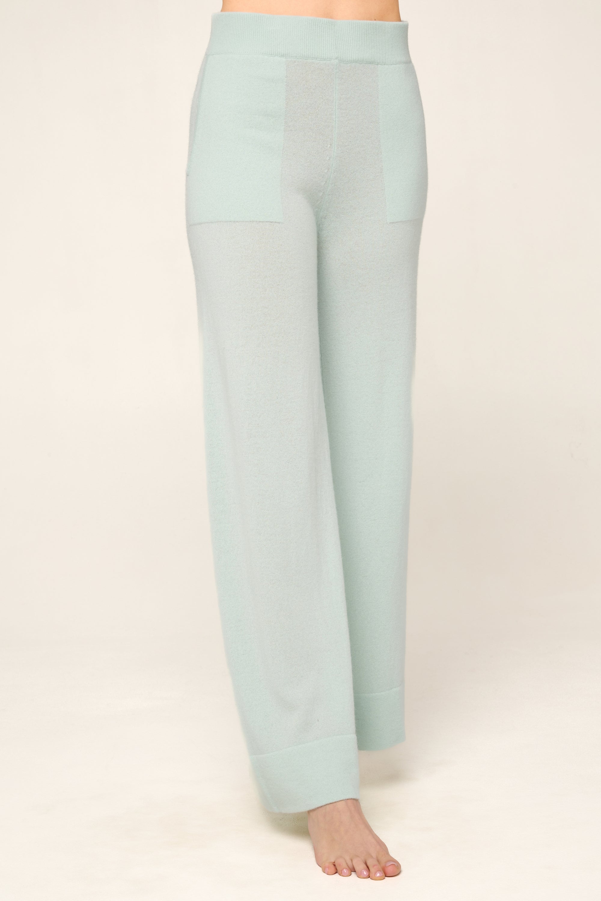Broek in kasjmier, 100% Kasjmier, dames, uitlopende snit, normaal / 2 en 4 draden, normale brei, Mahogany