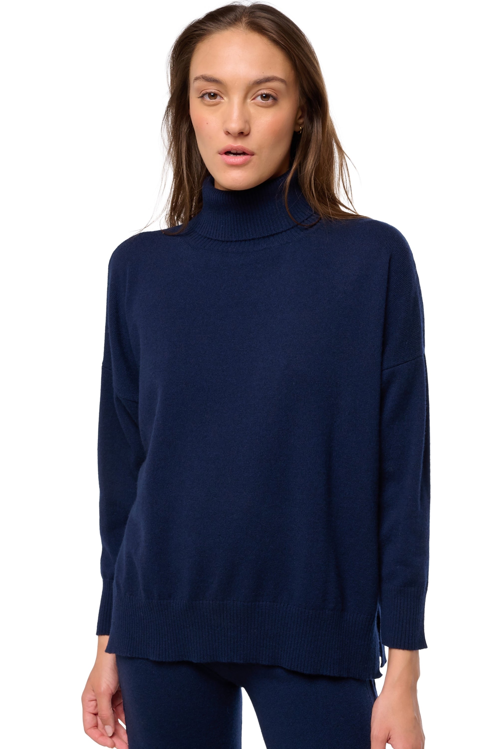 Dakota in kasjmier dames - donker marineblauw - Mahogany