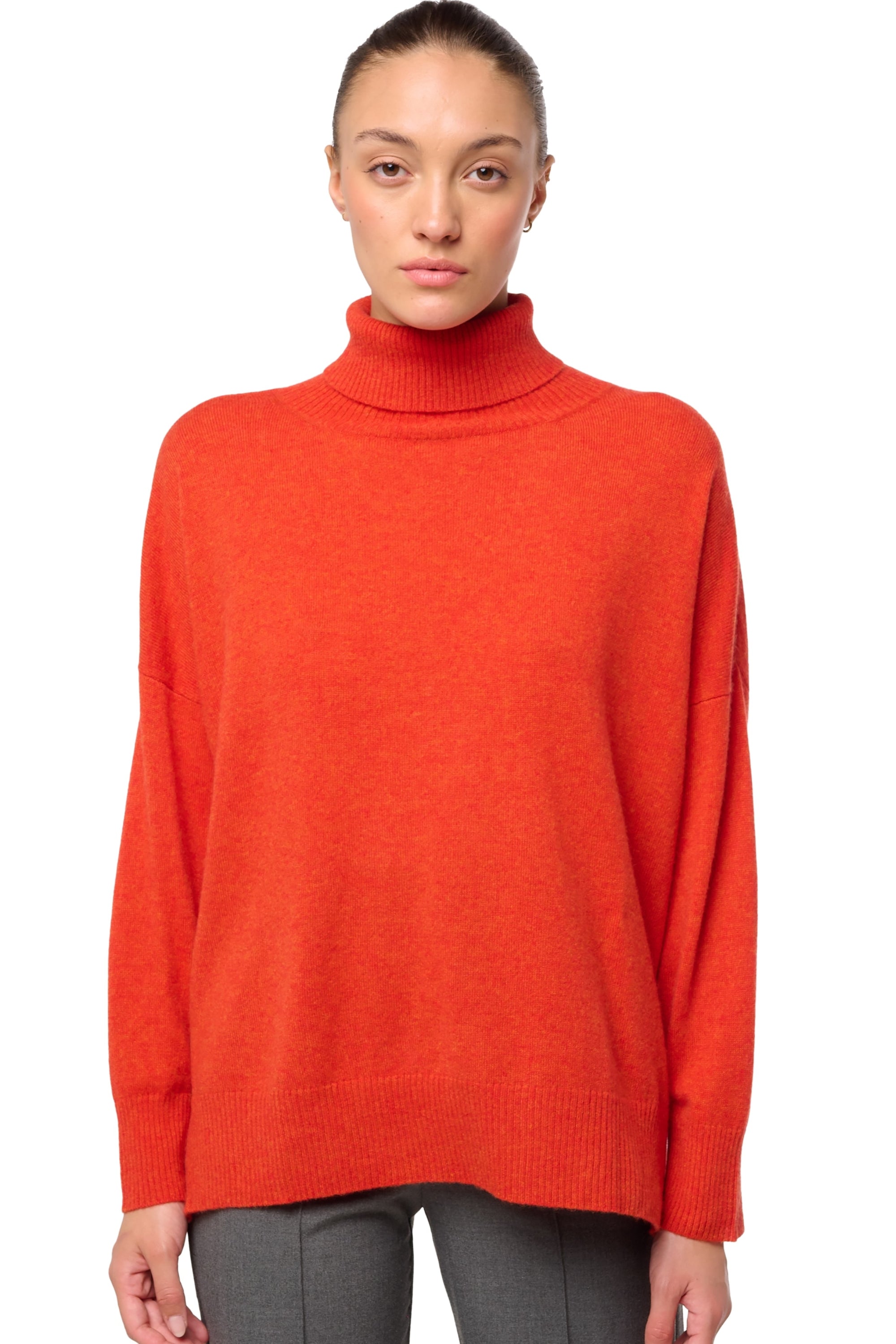Dakota in kasjmier dames - paprika - Mahogany