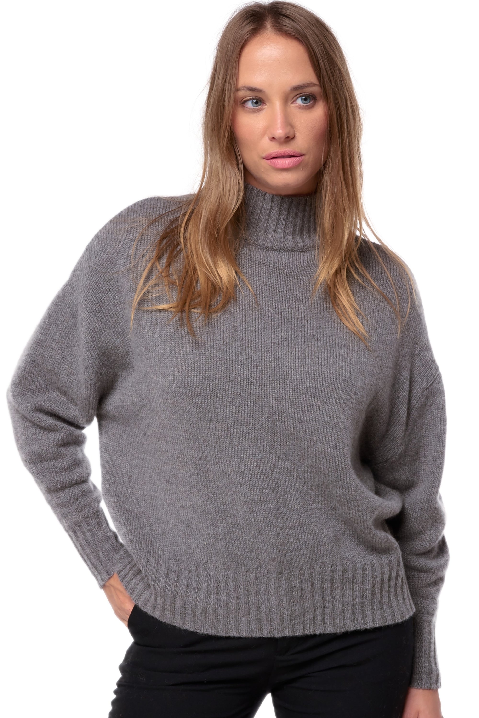 Daniella in kasjmier dames - marmotte gemêleerd - Mahogany