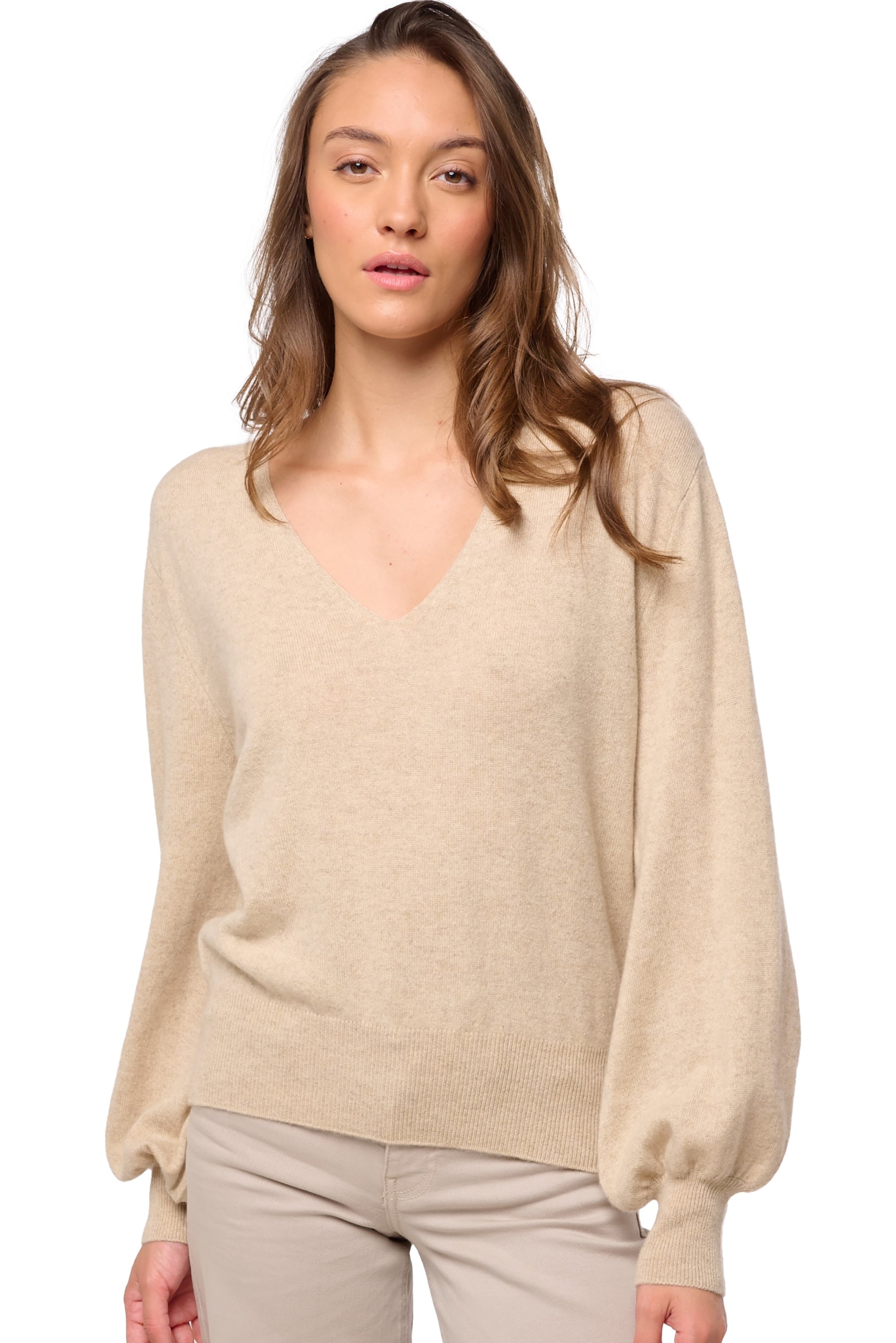 Deau in kasjmier dames - natural winter dawn - Mahogany