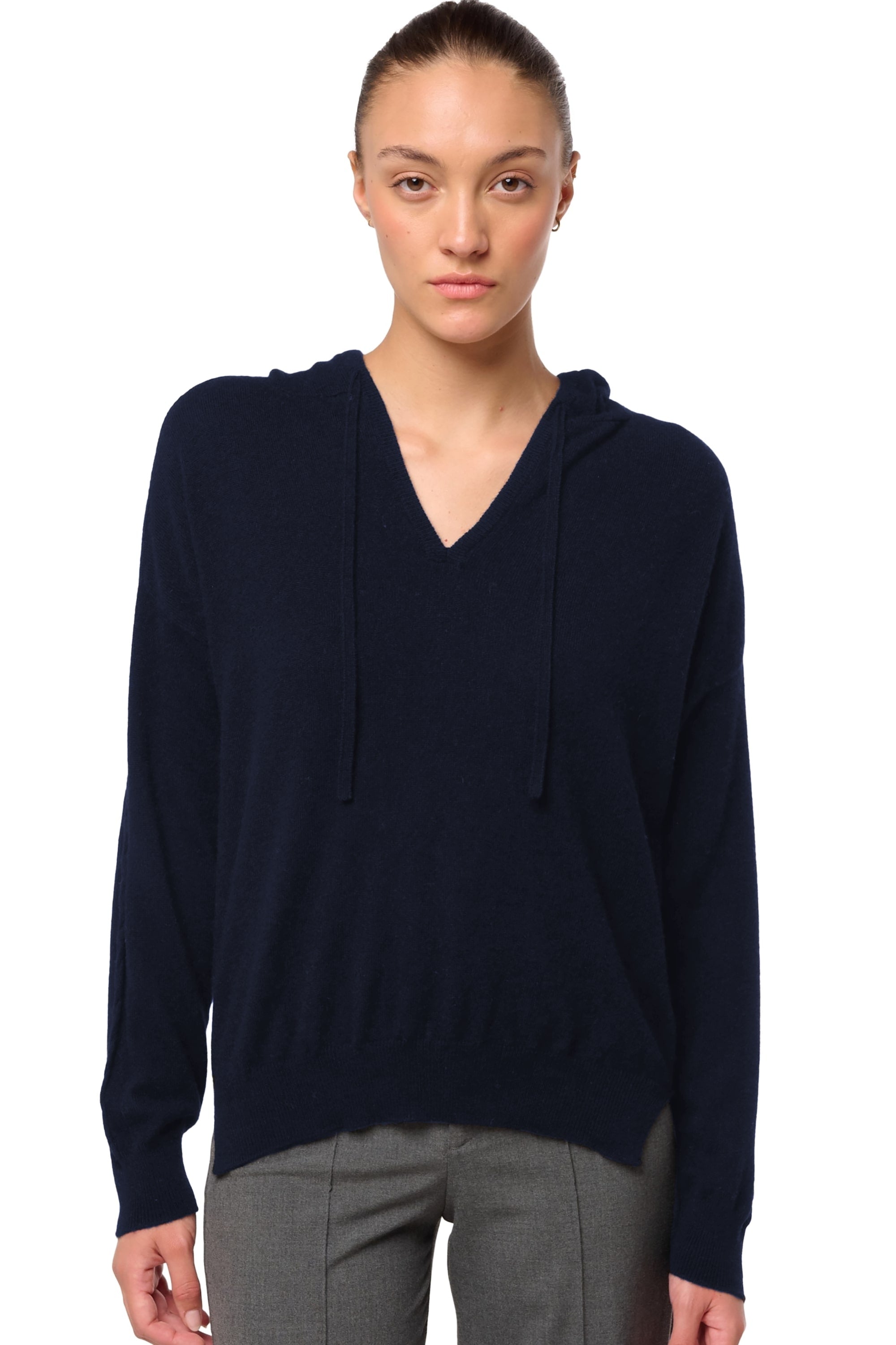 Delia in kasjmier dames - donkerblauw - Mahogany