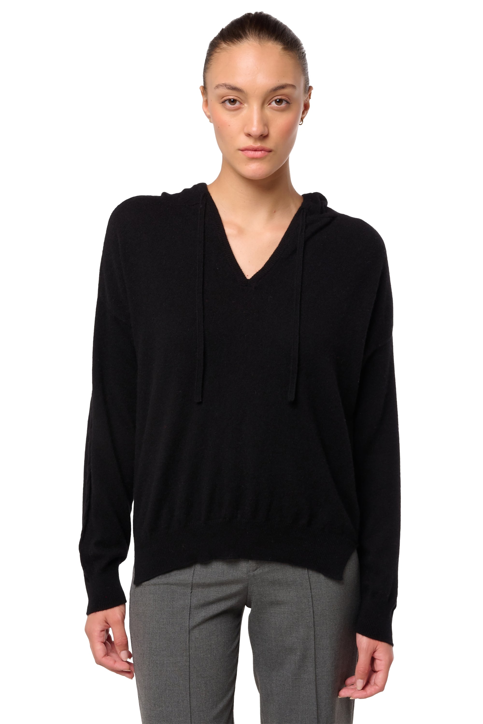 Delia in kasjmier dames - zwart - Mahogany