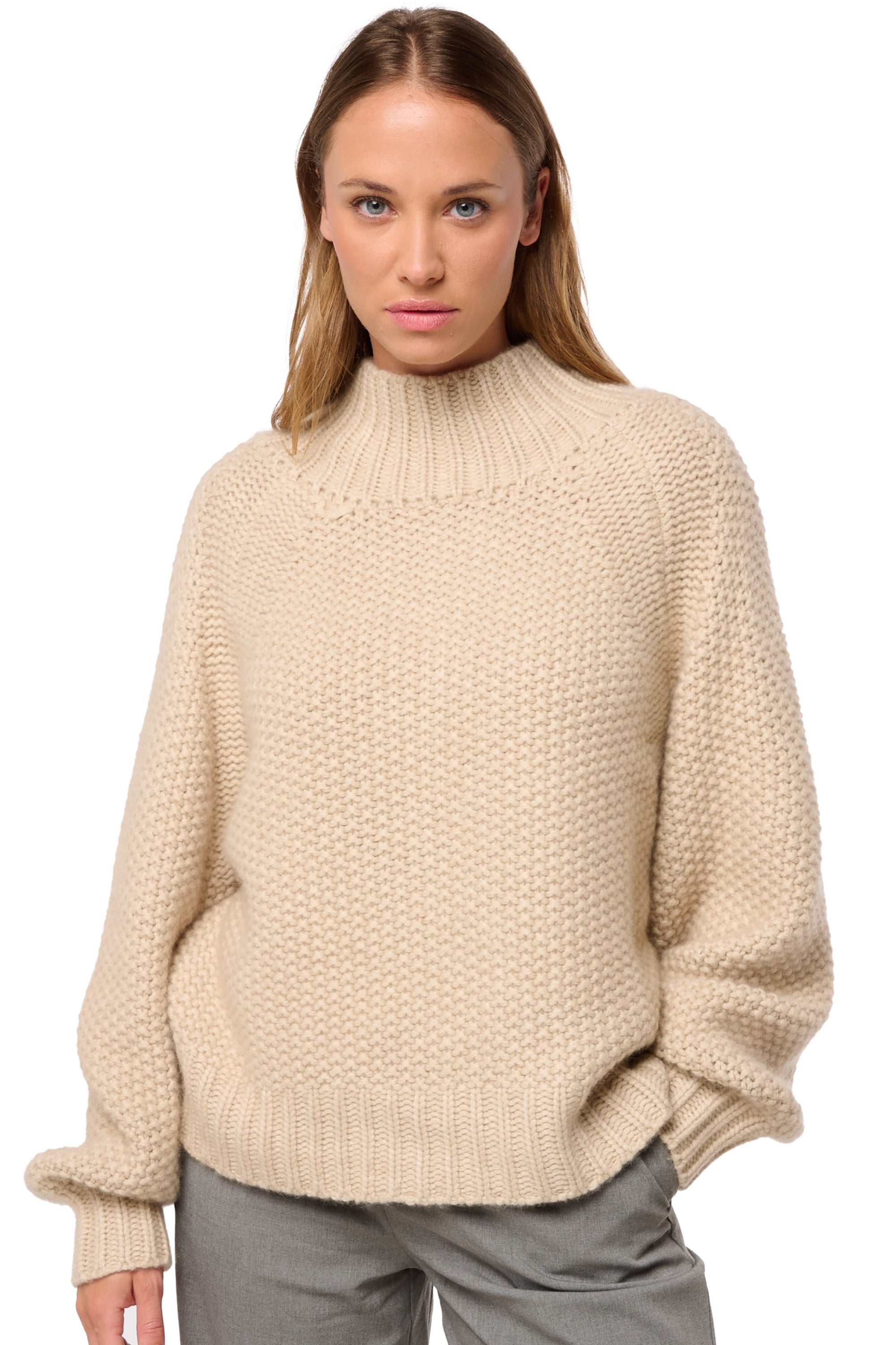Deutz in kasjmier dames - natural winter dawn - Mahogany