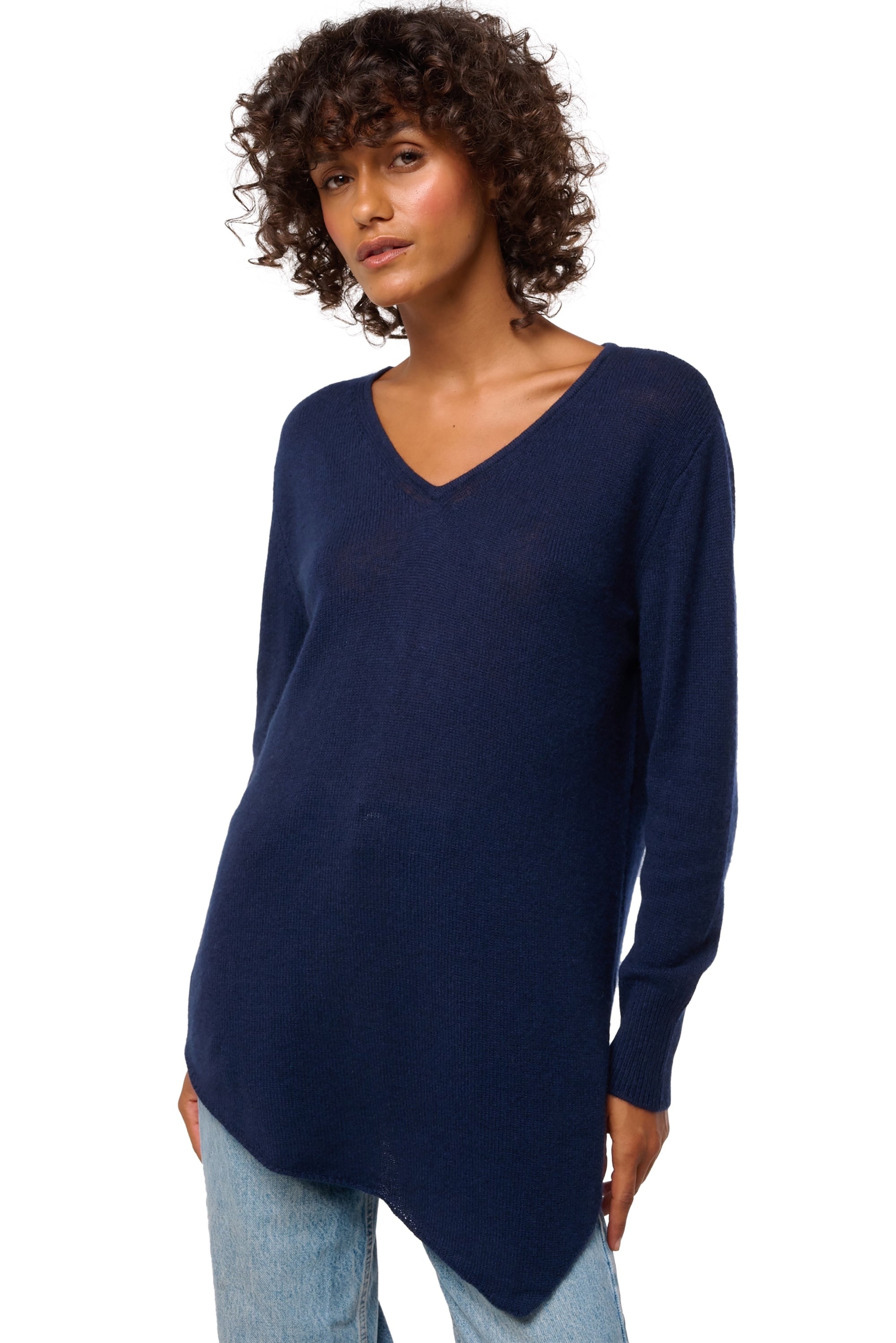 Dilou in kasjmier dames - marine foncé - Mahogany