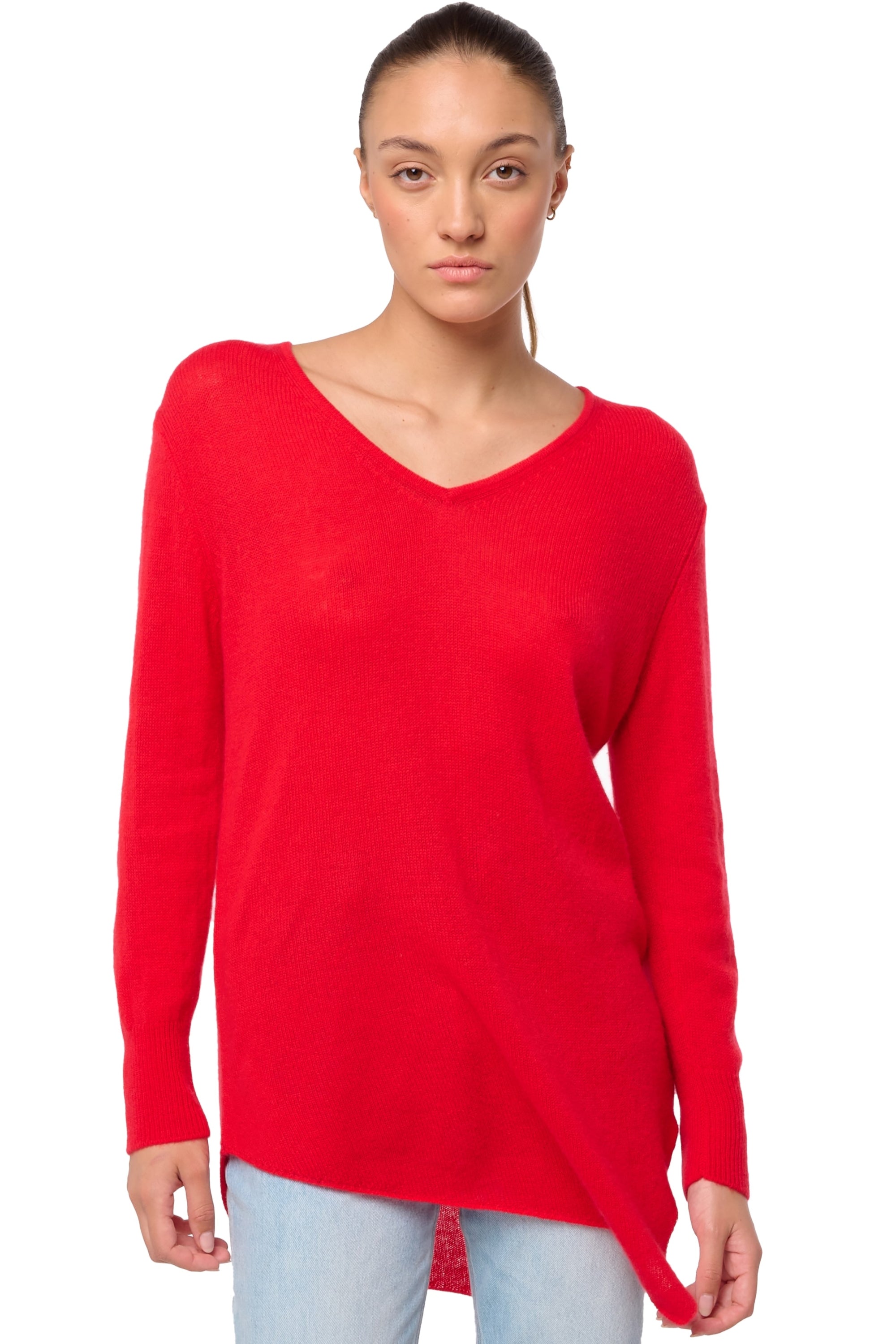 Dilou in kasjmier dames - rouge - Mahogany