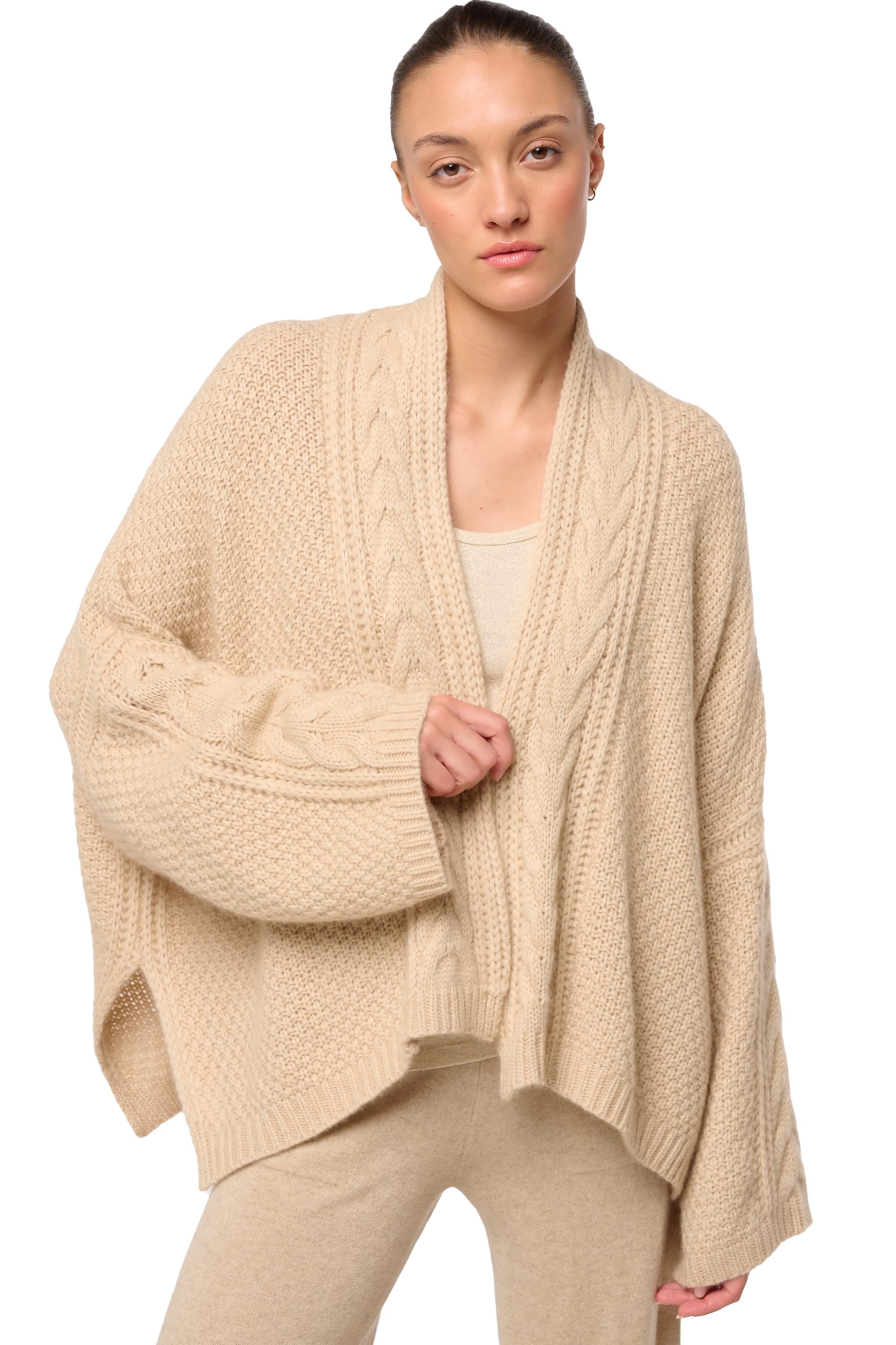 Divine in kasjmier dames - natural beige - Mahogany