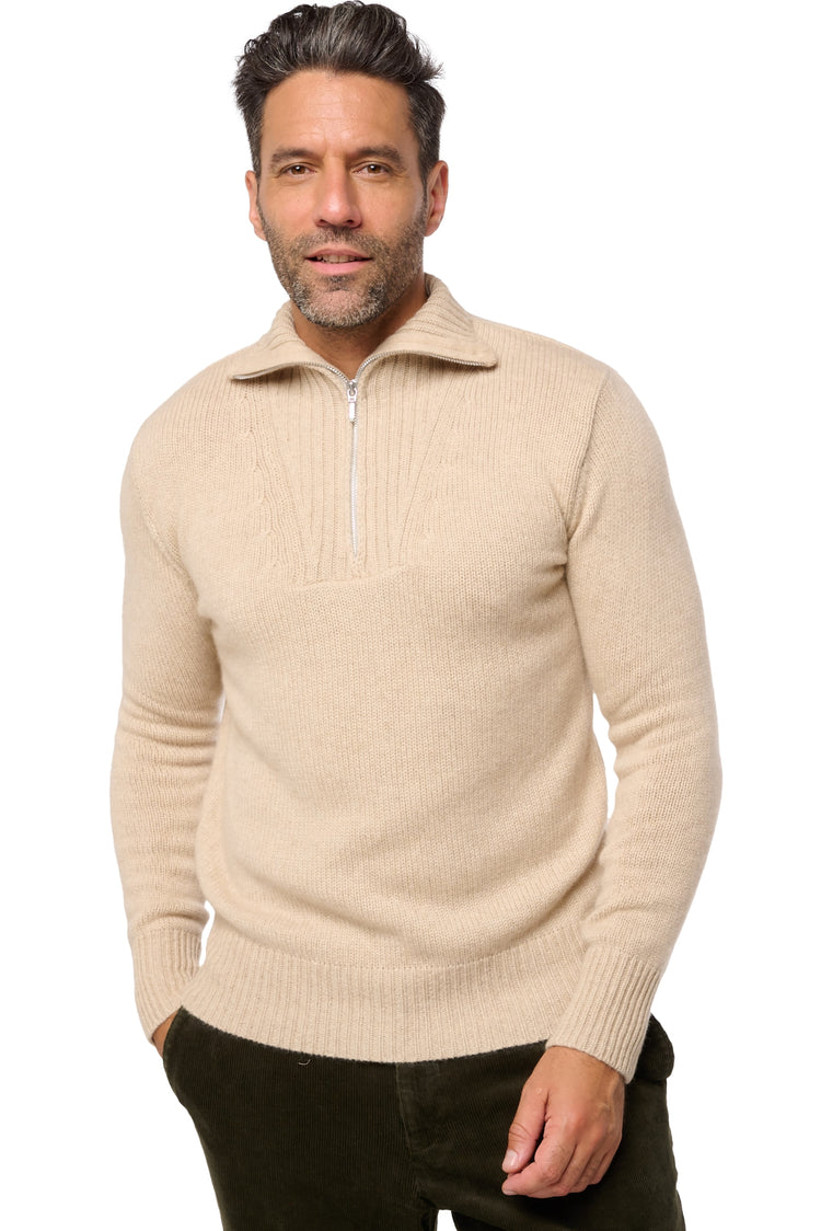 Darius in kasjmier heren - natural winter dawn - Mahogany