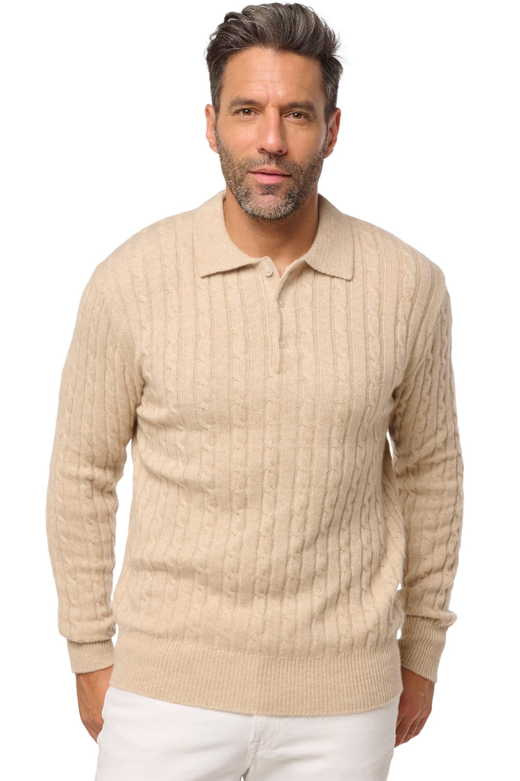 Doha in kasjmier heren - natural winter dawn - Mahogany