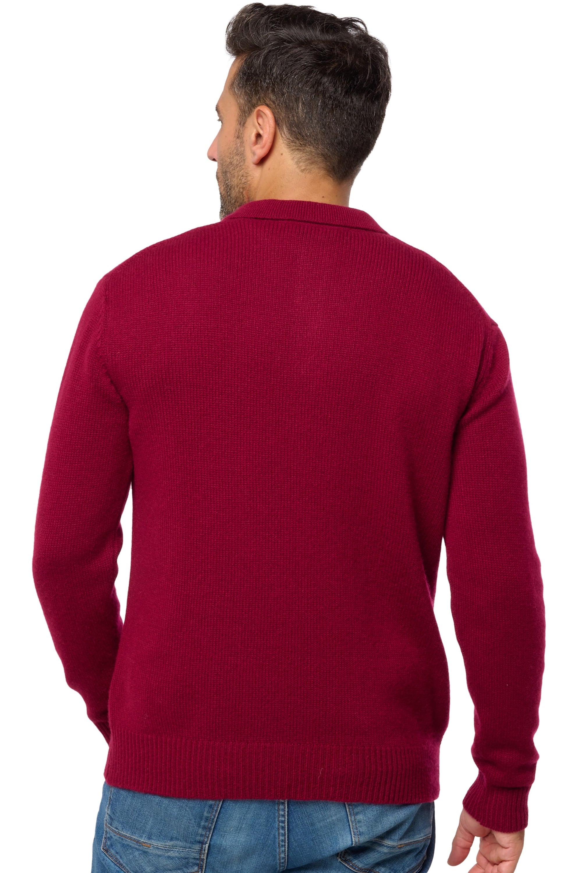 Drome en cachemire homme - Vue 3 - bordeaux - Mahogany