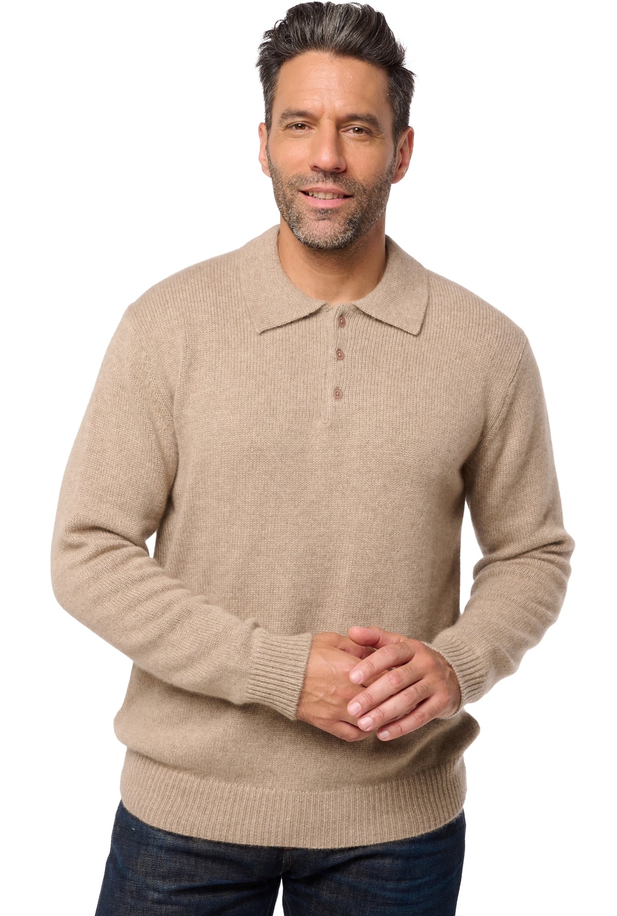 Drome en cachemire homme - Vue 2 - natural brown - Mahogany