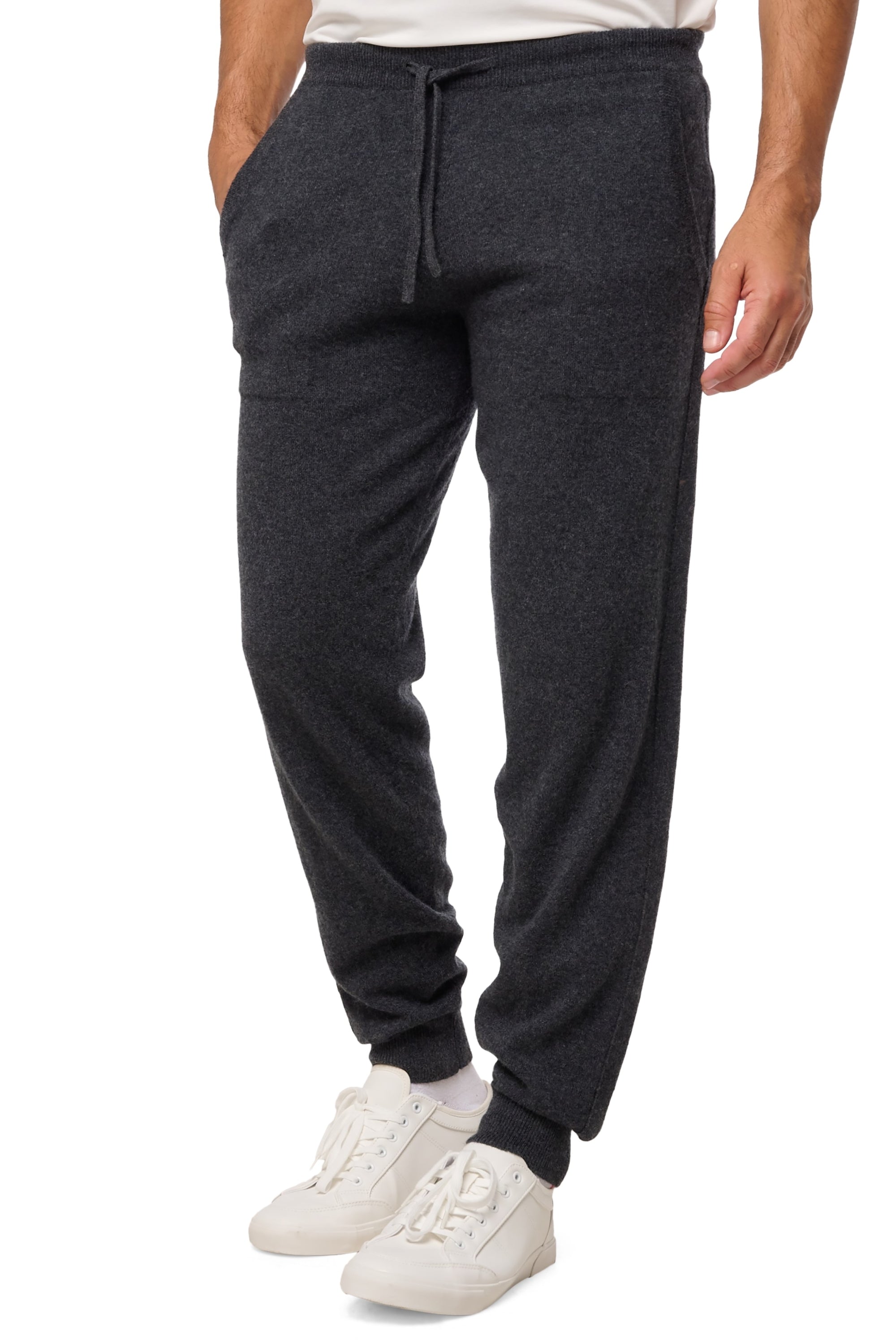 Broek in kasjmier, 100% kasjmier, heren, fijn, , Mahogany