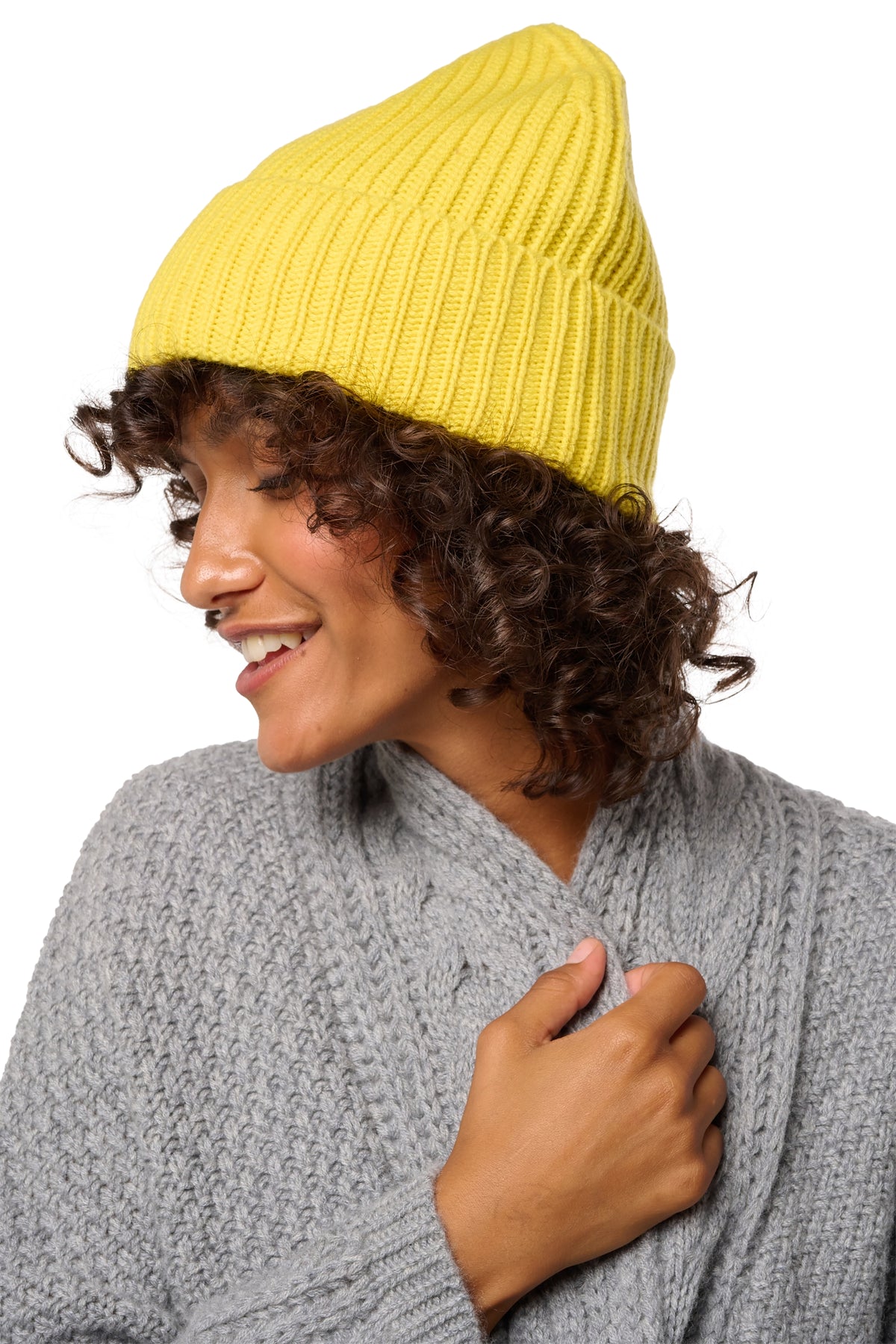 Dido en cachemire mixte - Vue 2 - jaune citric - Mahogany
