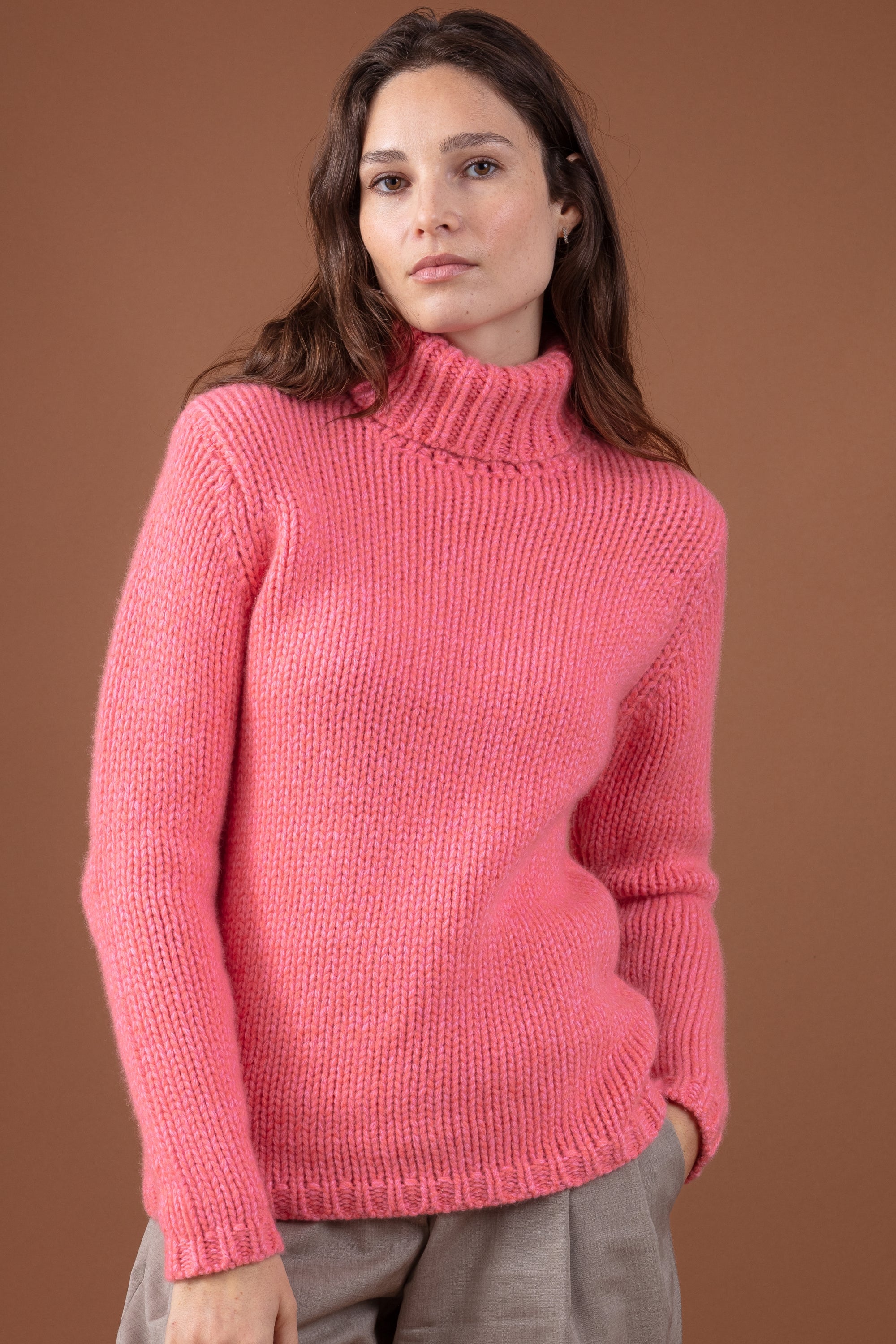Vicenza in kasjmier voor dames - peach / rose - Mahogany