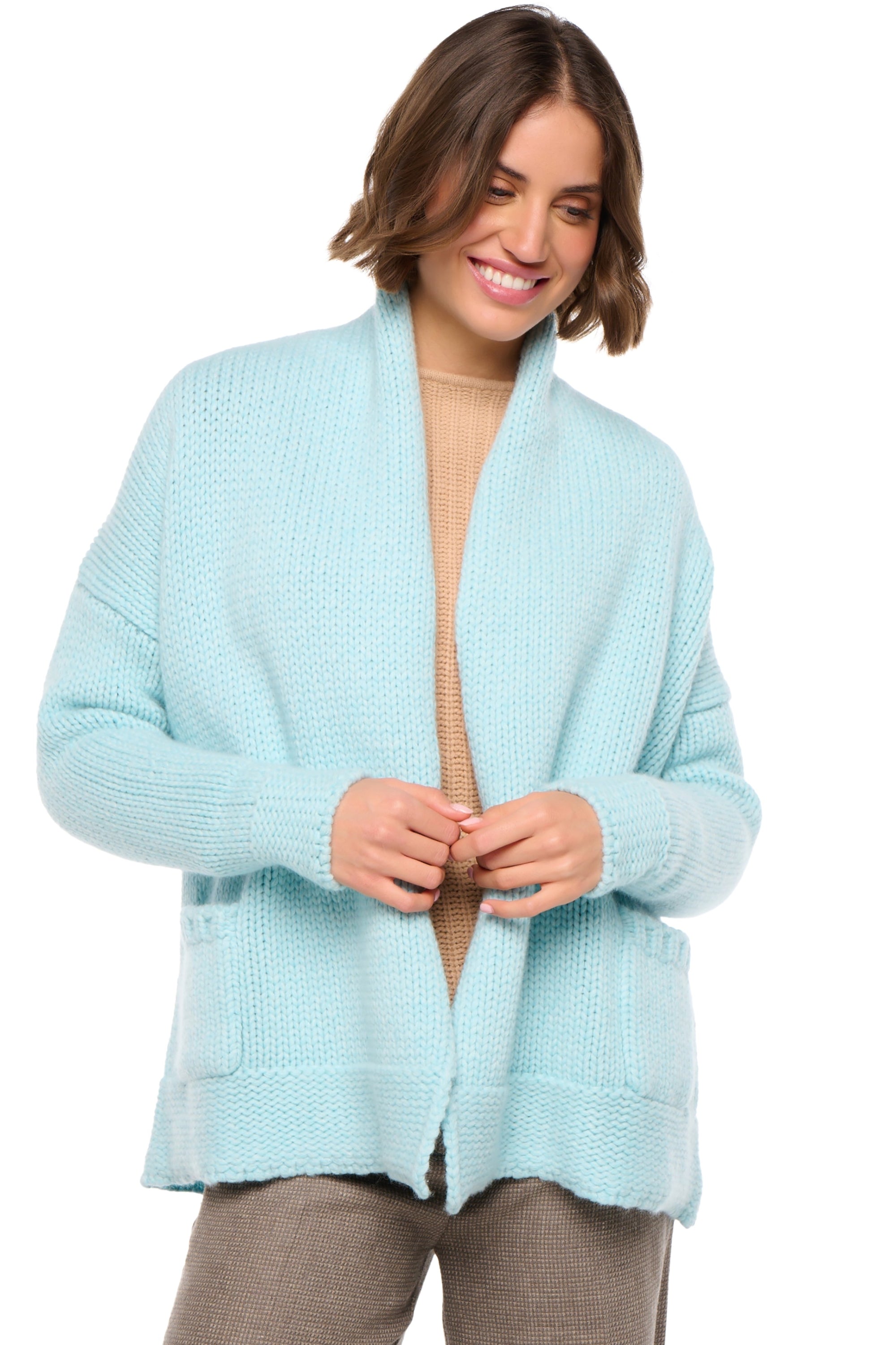 Vienne in kasjmier voor dames - natural écru / aqua - Mahogany