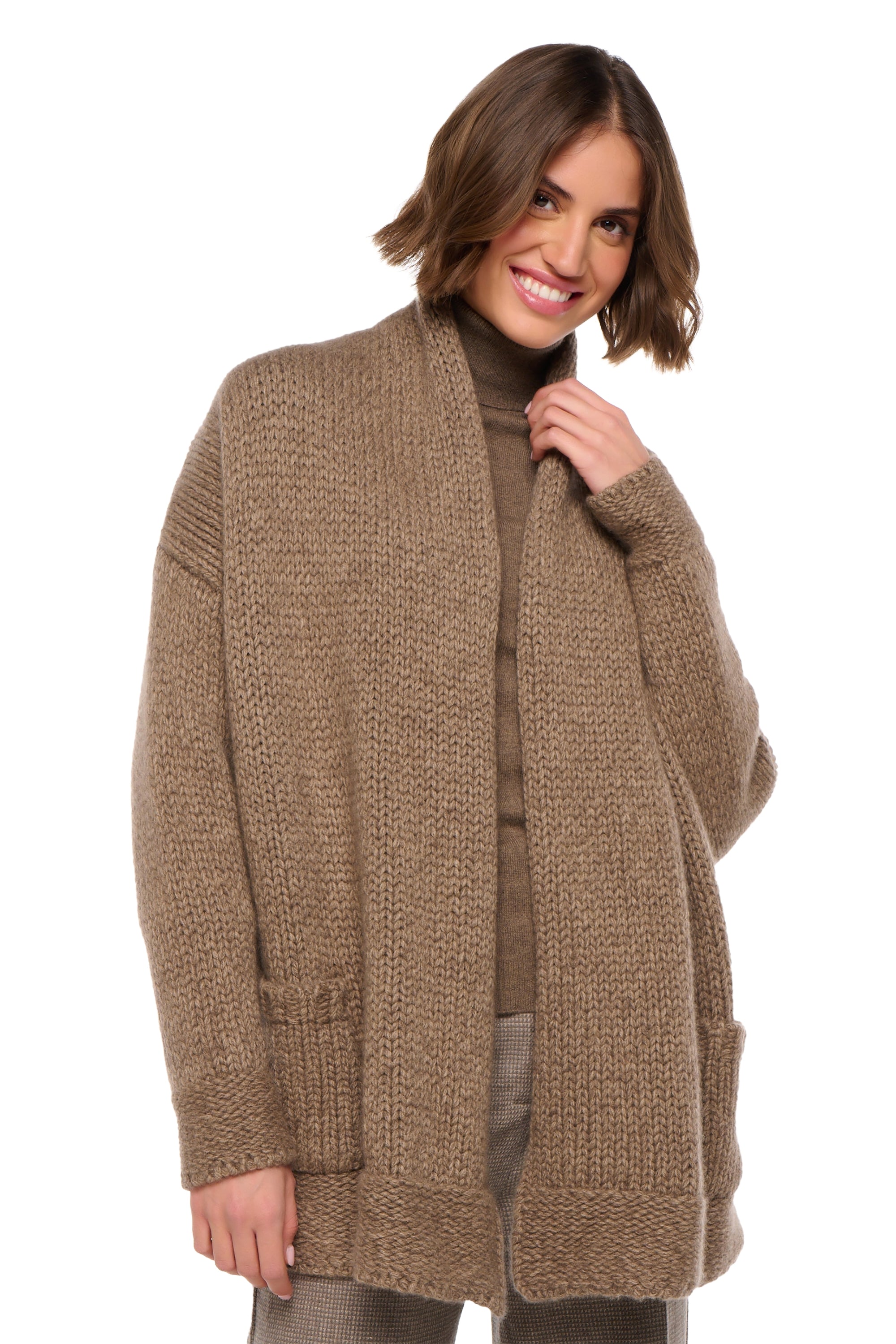 Vienne in kasjmier dames - natural stone / natural brown - Mahogany