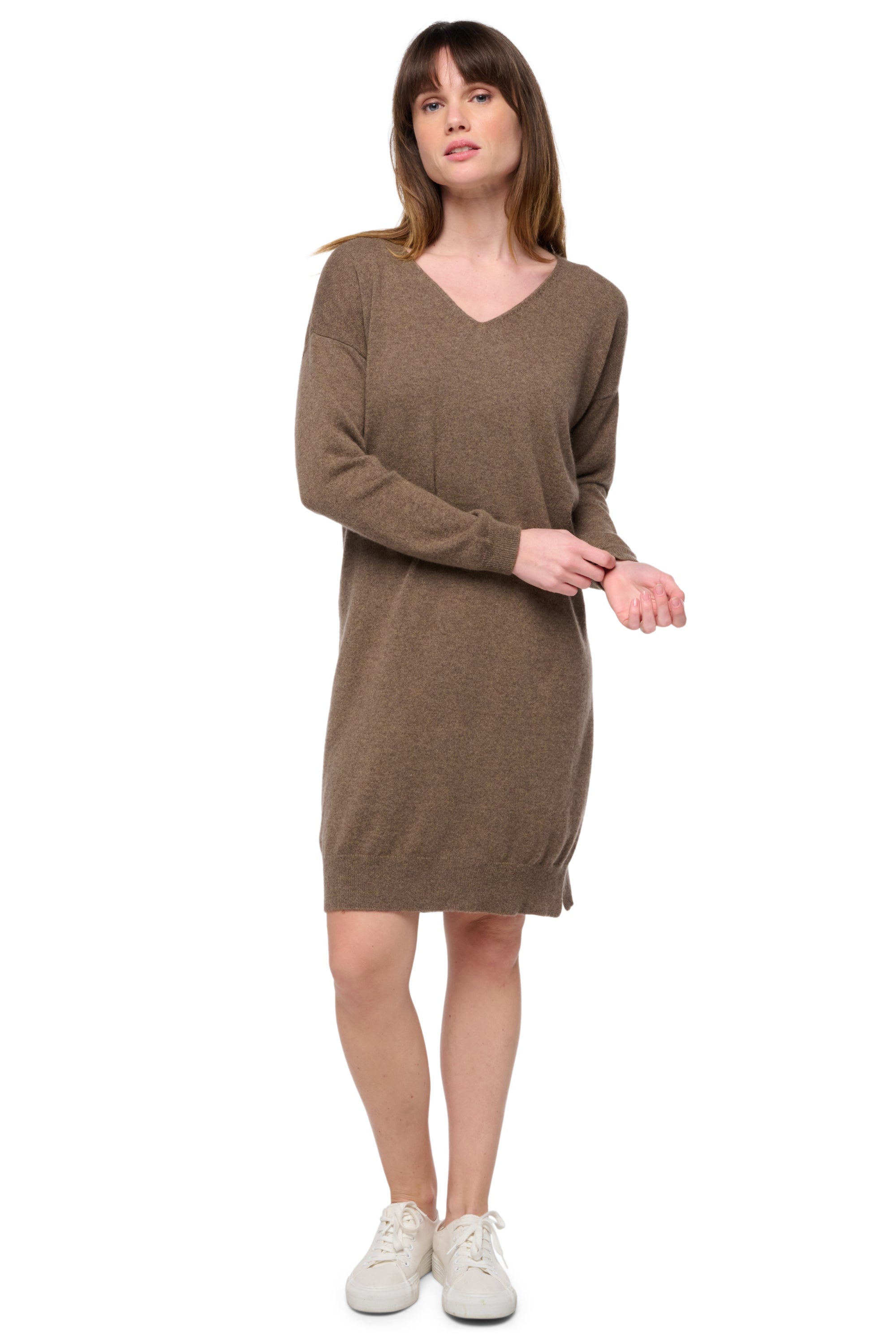 Syracuse in kasjmier dames - natural dark brown - Mahogany