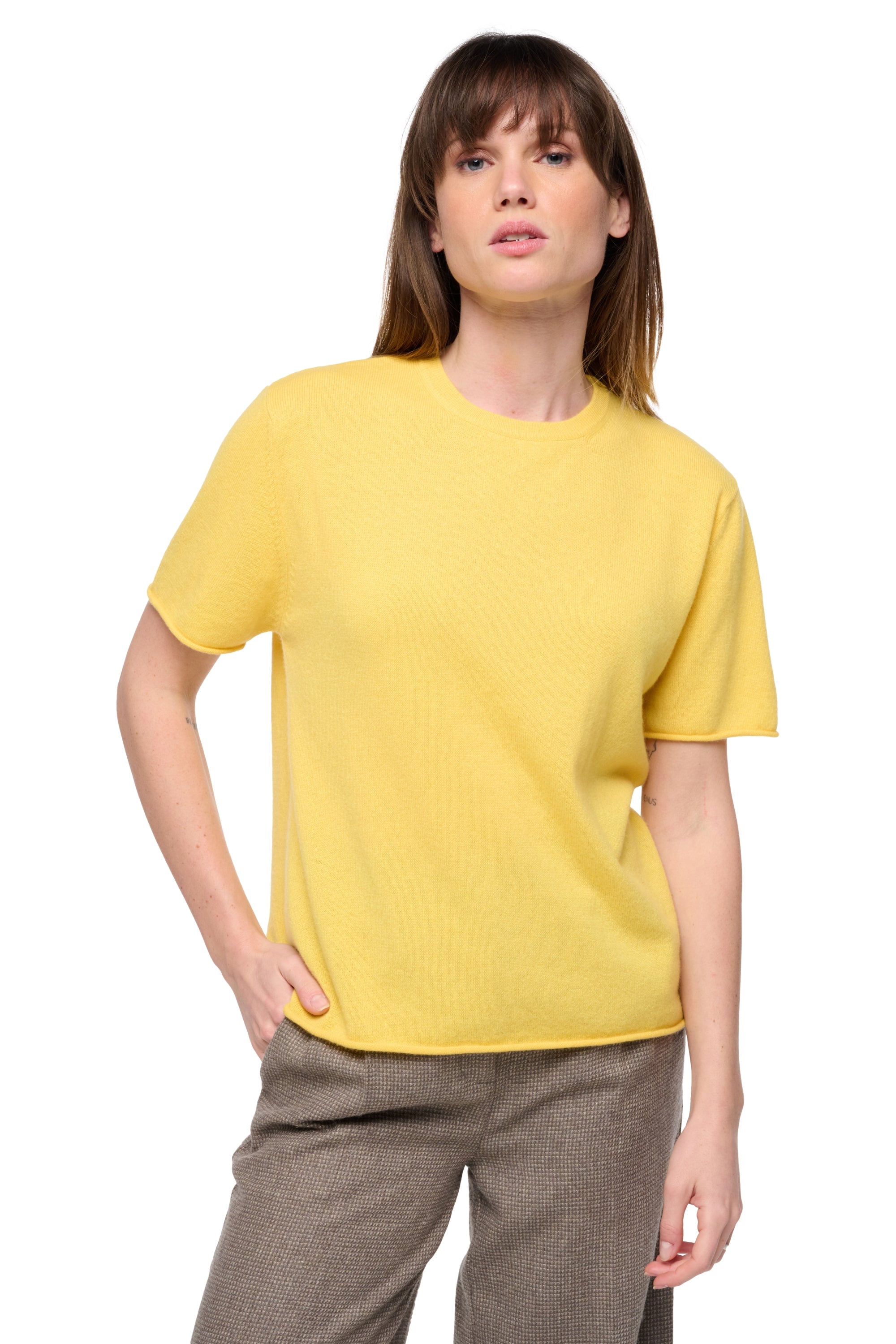 Seattle in kasjmier dames - daffodil - Mahogany