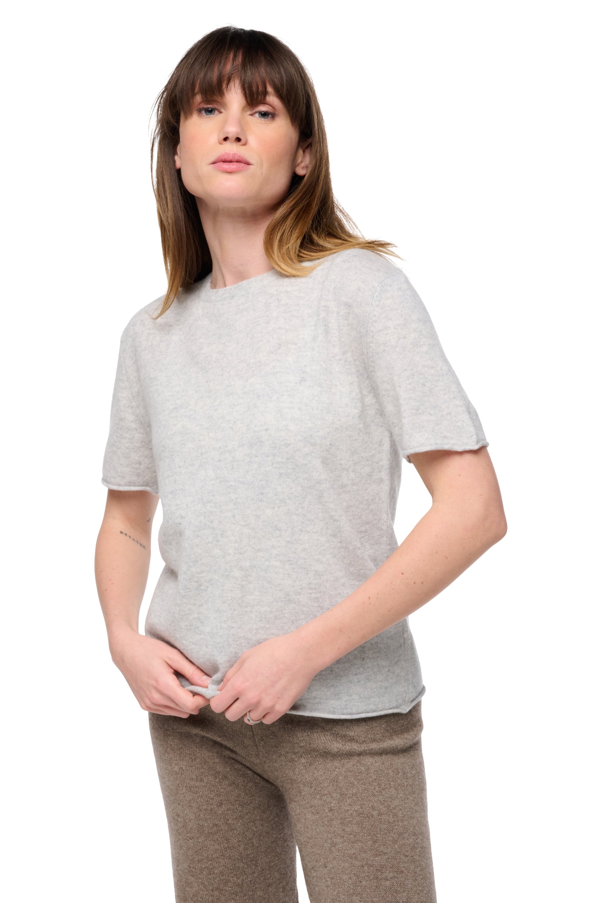 Seattle in kasjmier dames - flanelle chiné - Mahogany