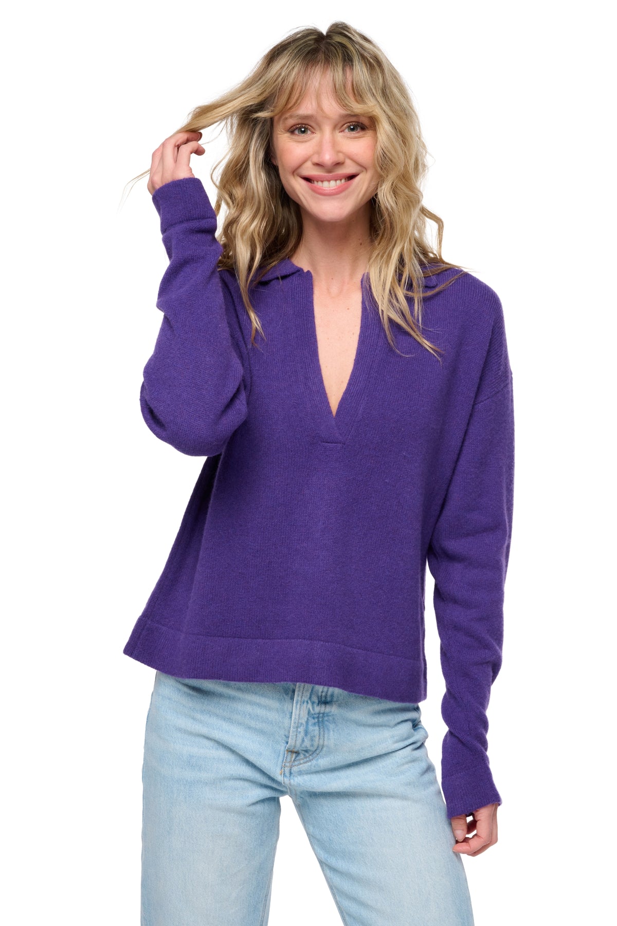 Serbia en yak femme - Vue 1 - deep purple - Mahogany