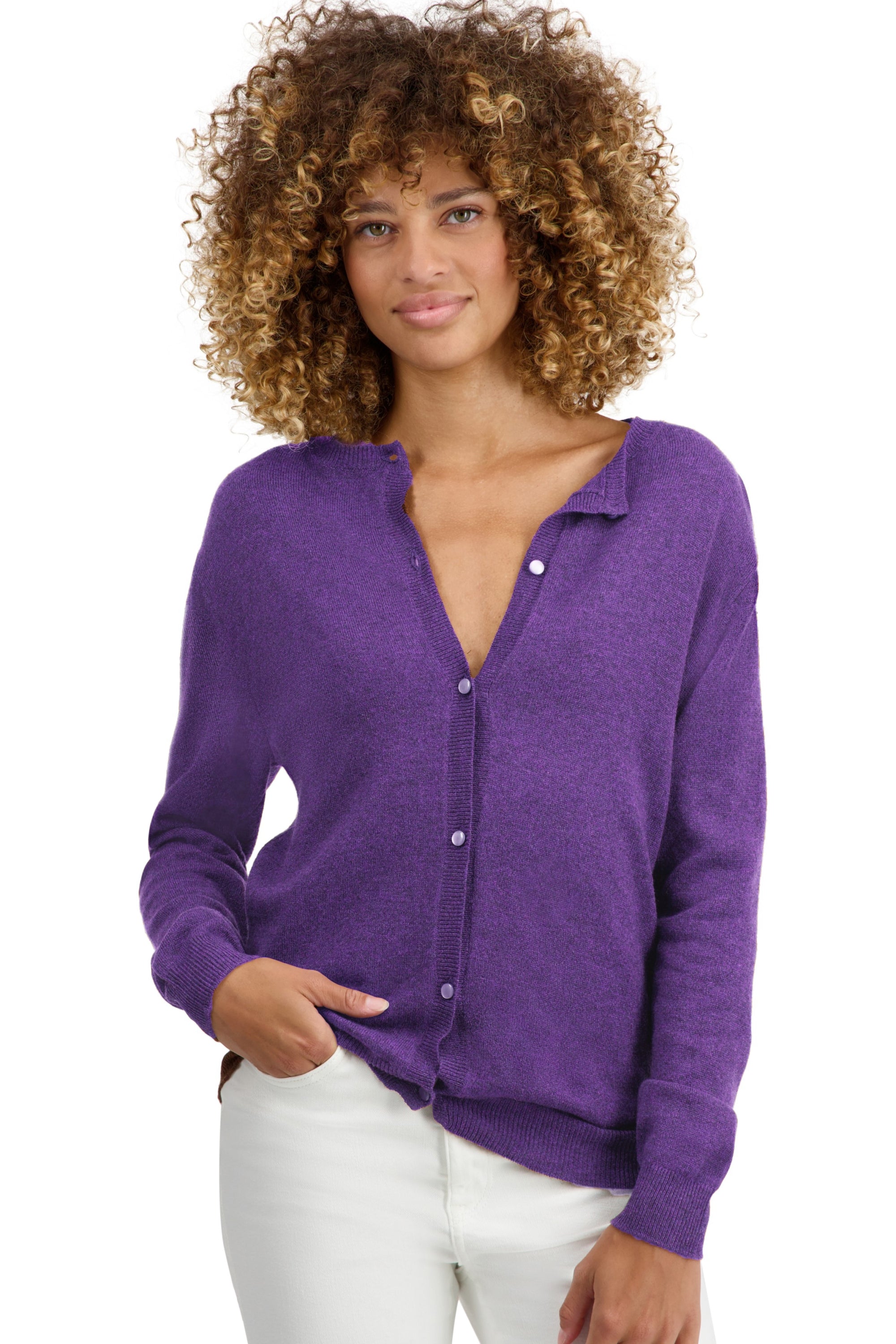 Tyra in kasjmier dames - new highland - Mahogany