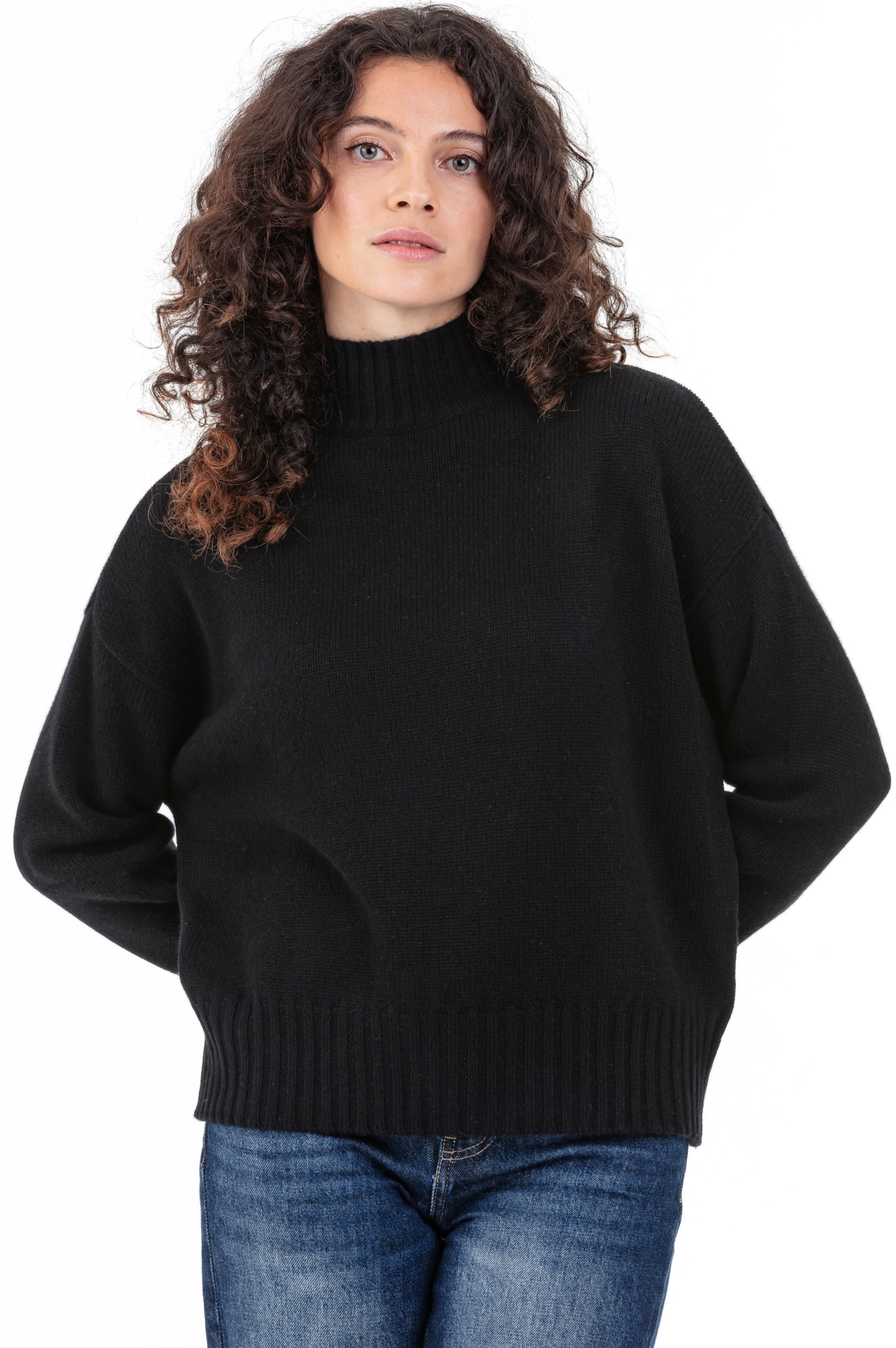 Daniella in kasjmier dames - zwart - Mahogany