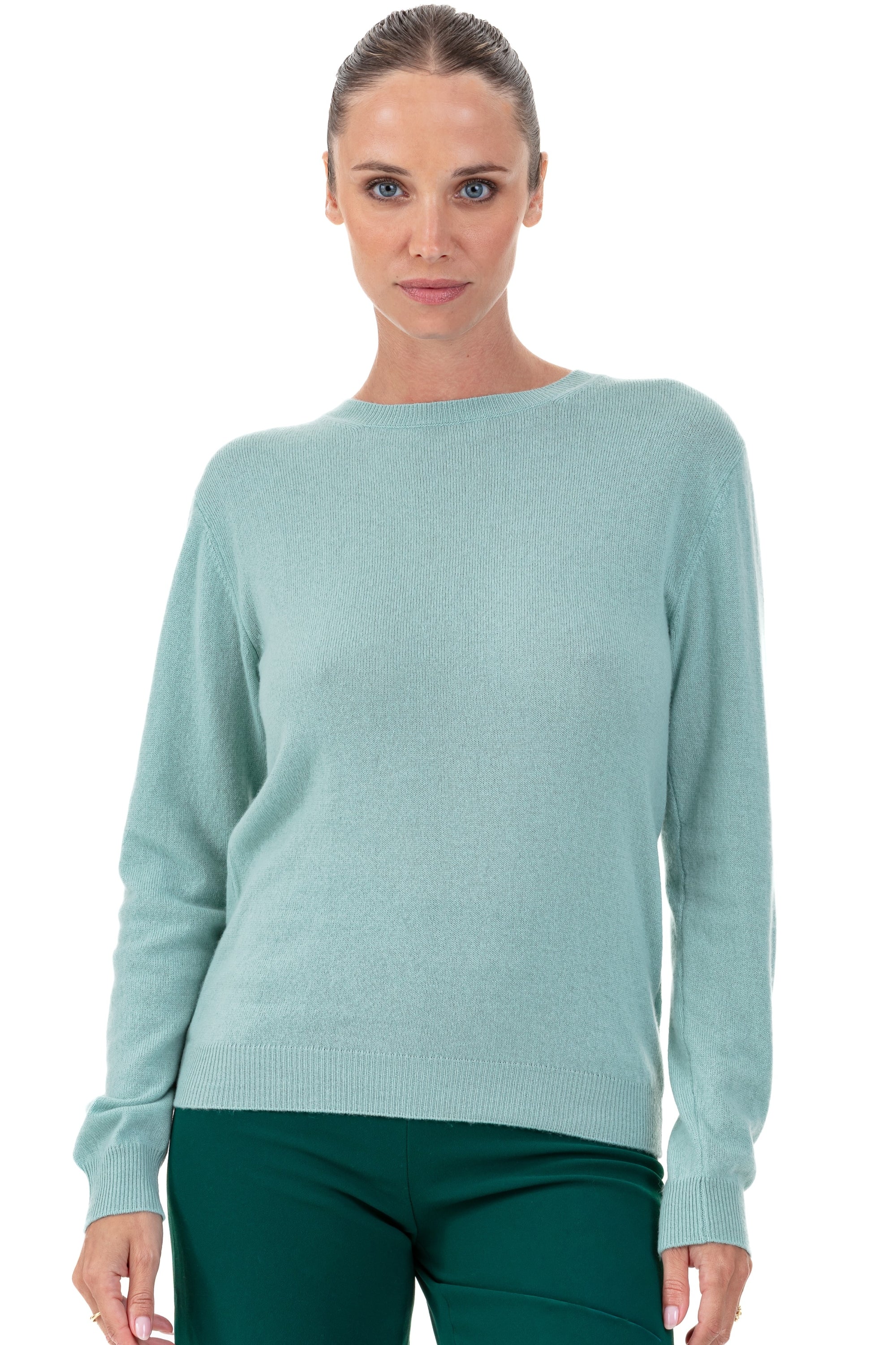 Thalia kasjmier dames - sea foam - Mahogany