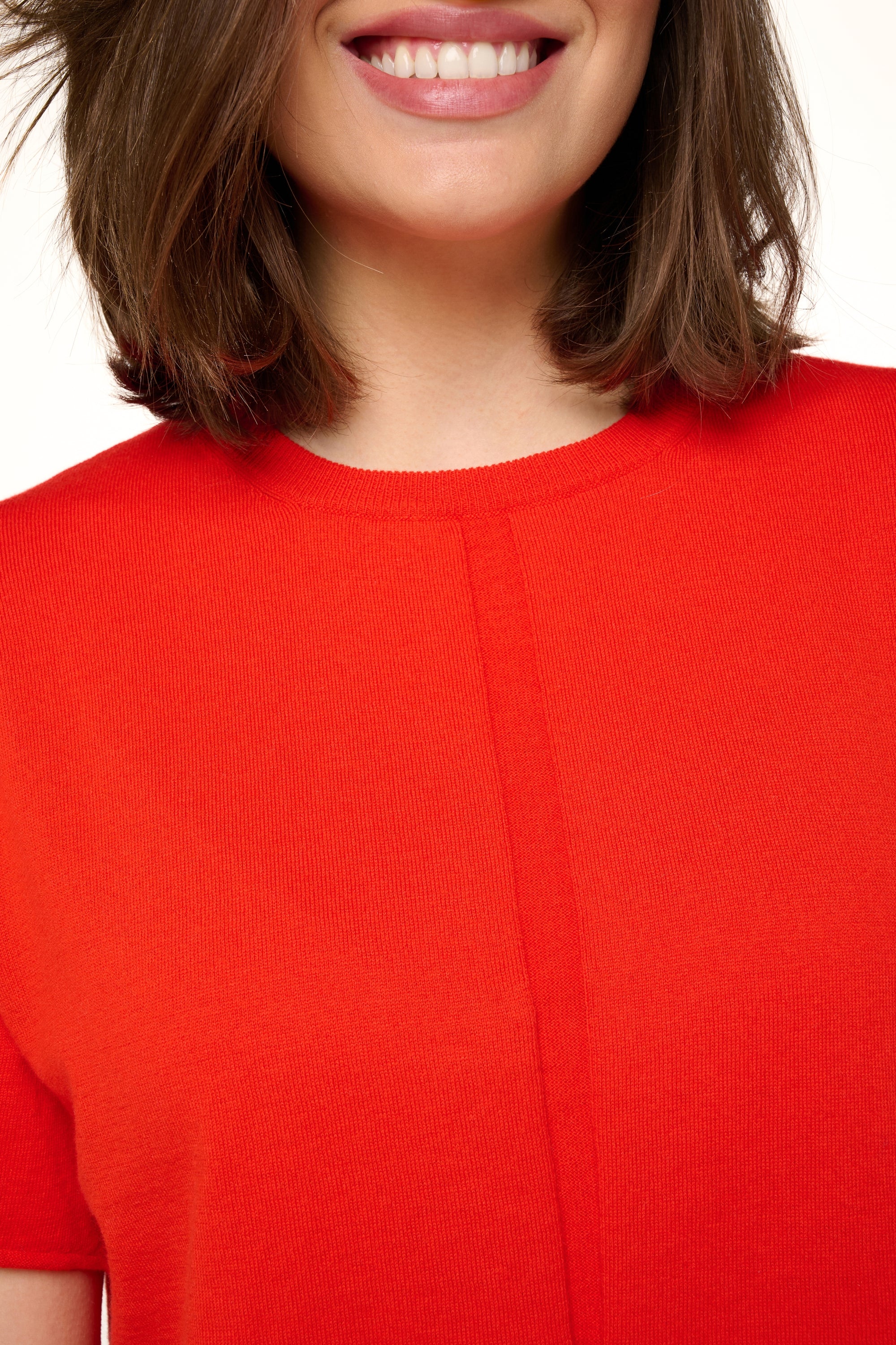 Rita en cachemire et coton femme - Vue 1 - tomato - Mahogany