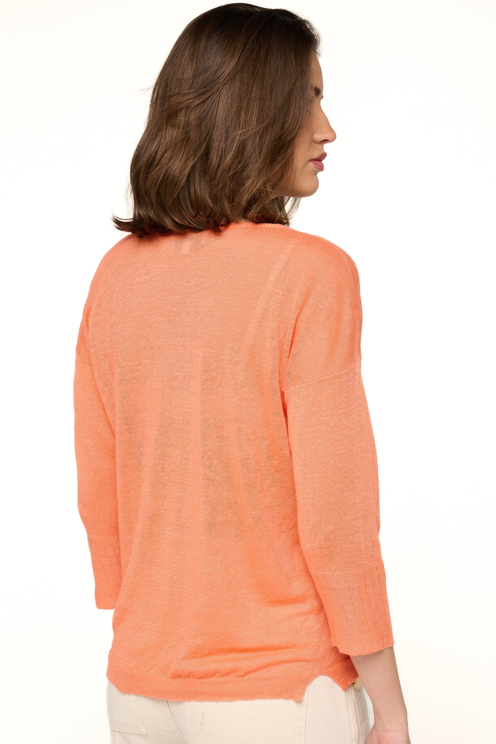 Rosanna en lin femme - Vue 2 - papaya - Mahogany