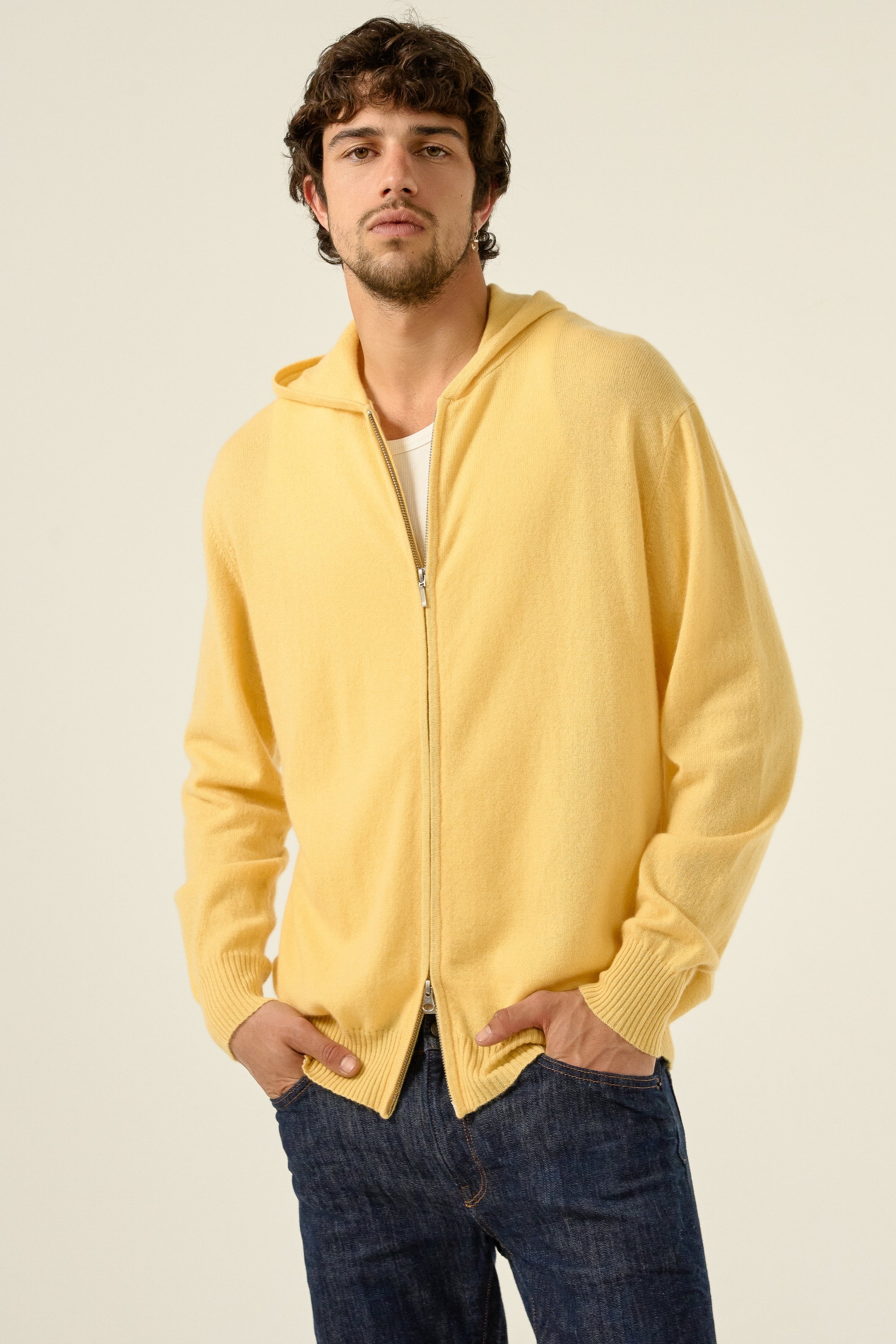 Hiro in kasjmier heren - pina colada - Mahogany