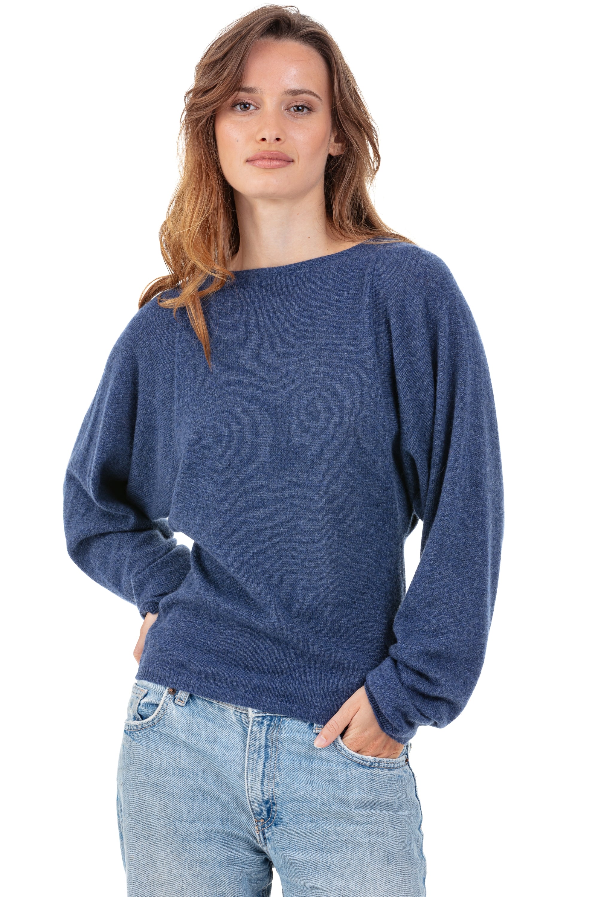 Palermo in kasjmier dames - indigo - Mahogany