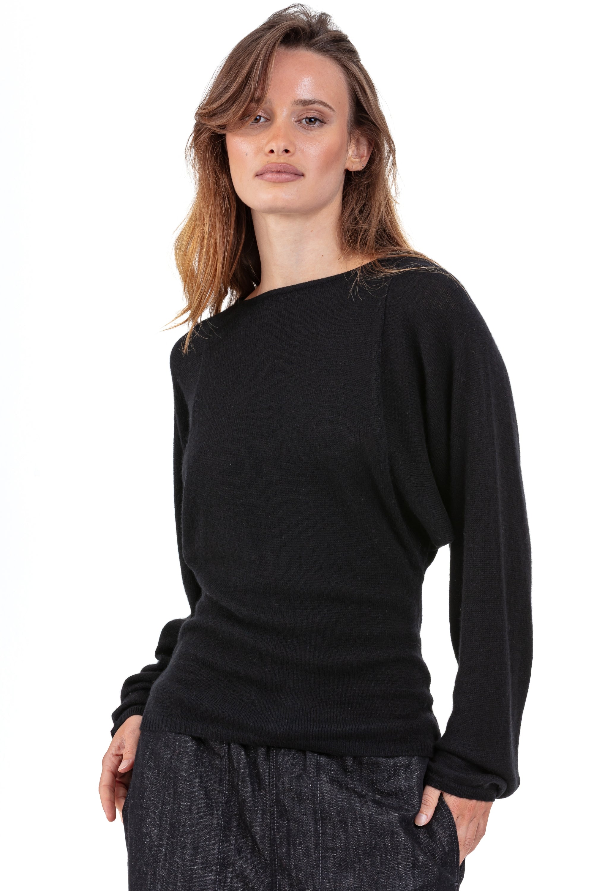 Palermo in kasjmier dames - zwart - Mahogany