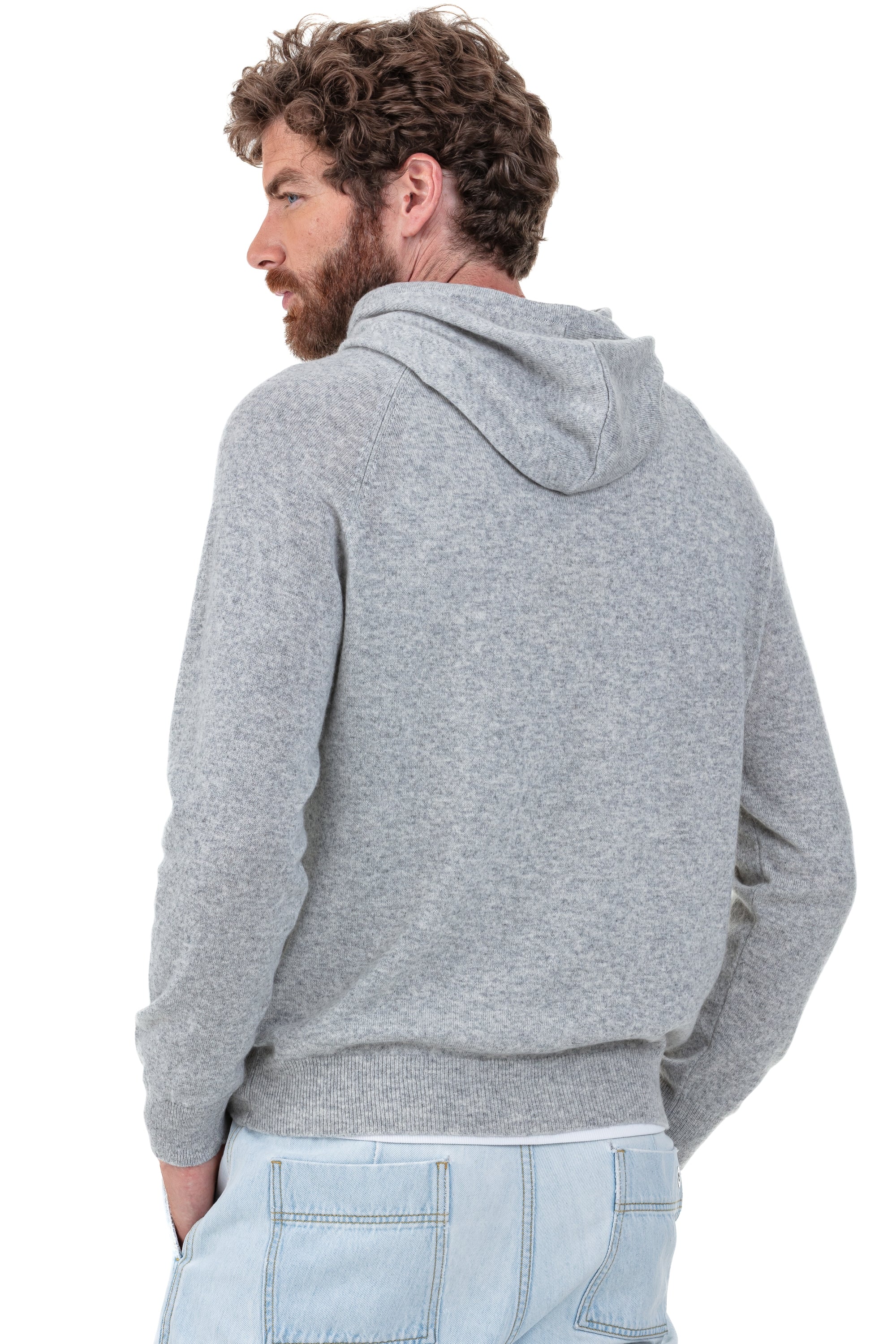 Palessio en cachemire homme - Vue 2 - flanelle chiné - Mahogany