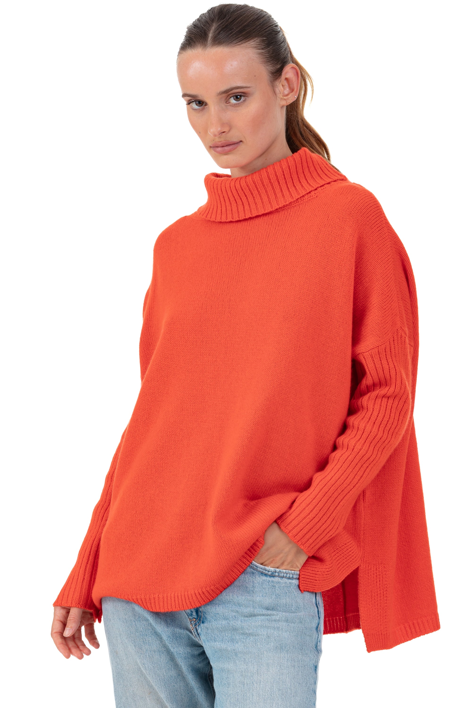 Paprikae kasjmier trui dames - bloody orange - Mahogany