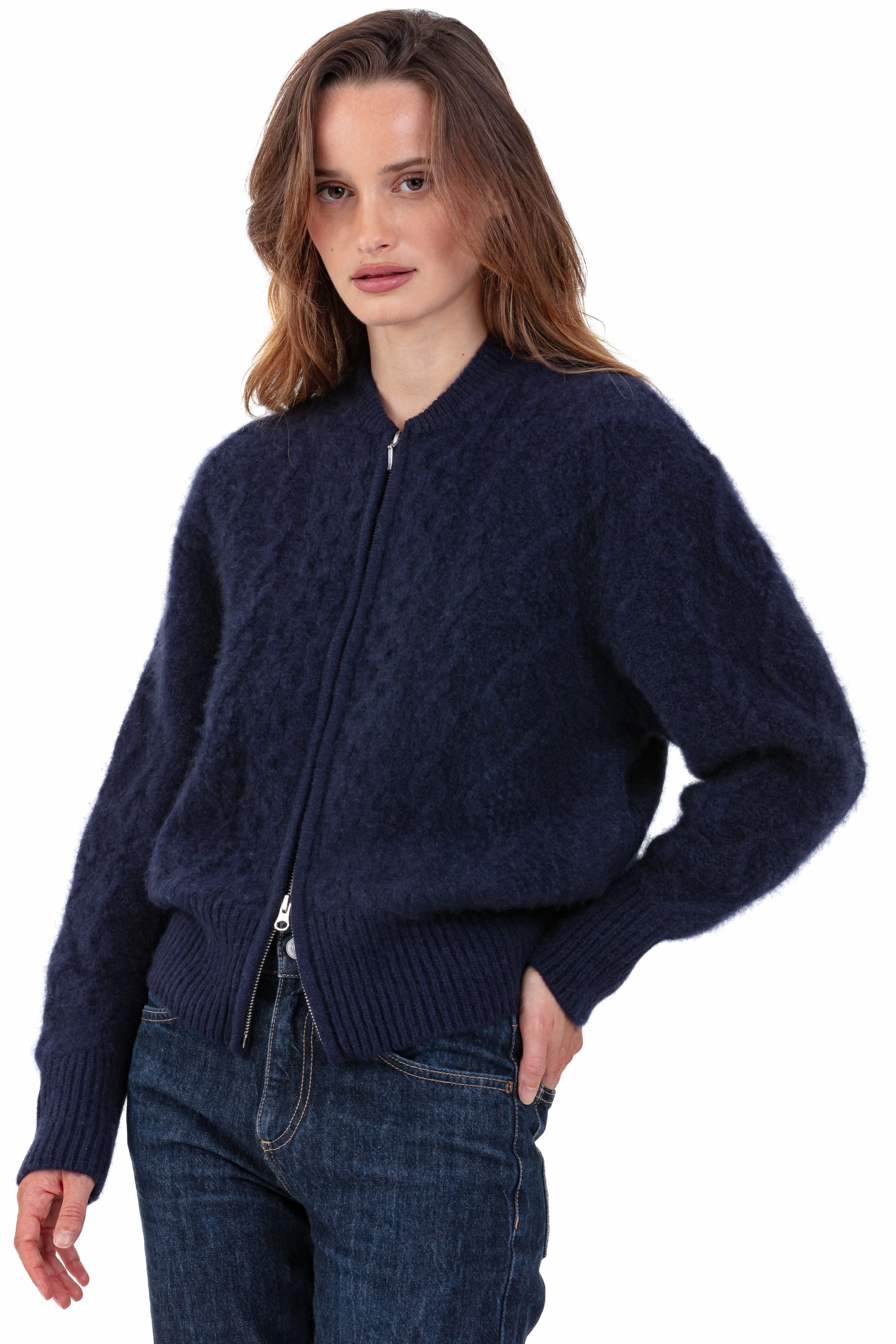 Paradis in cocoon kasjmier dames - navy - Mahogany