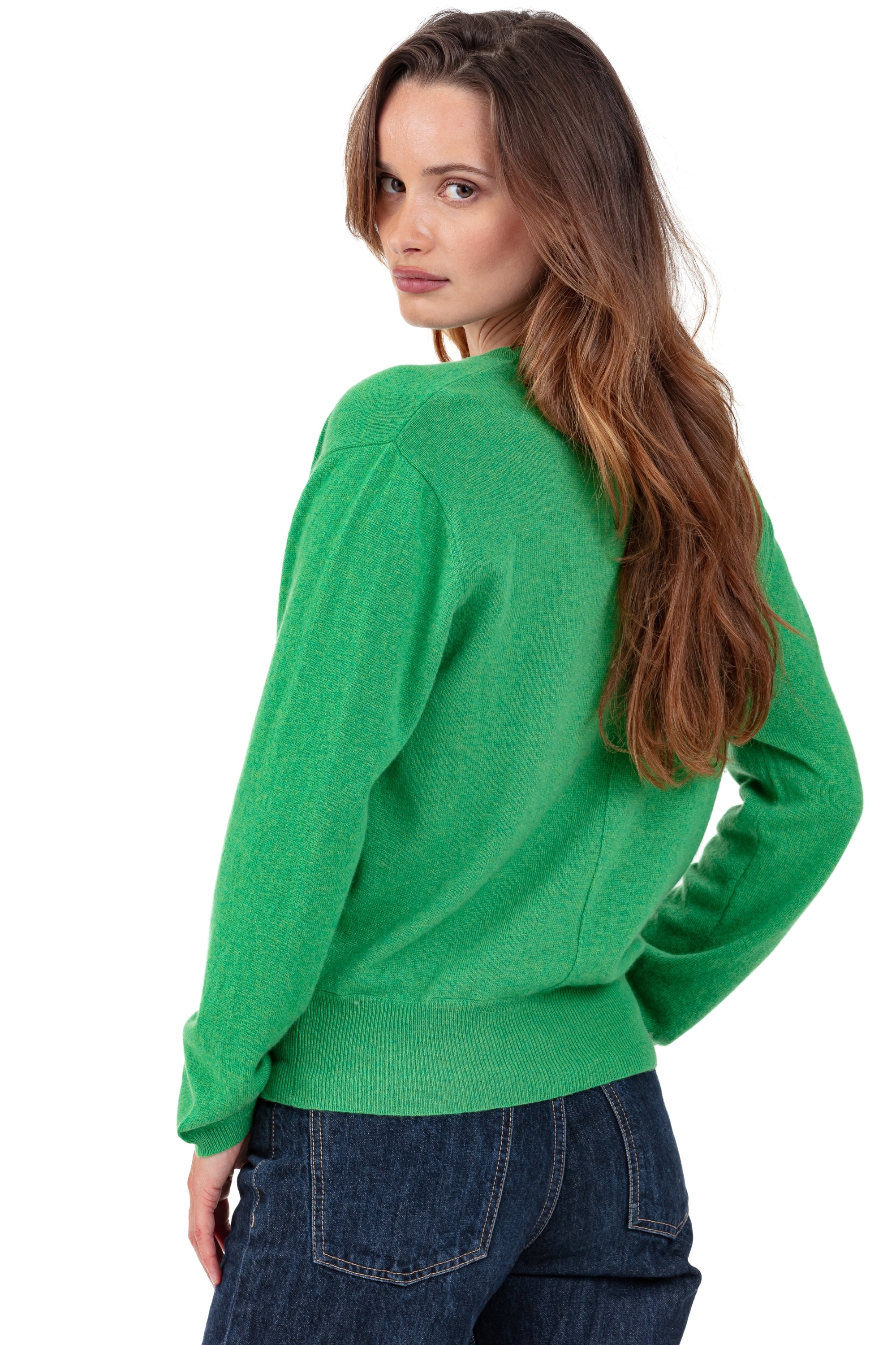 Paula en cachemire femme - Vue 2 - basil - Mahogany