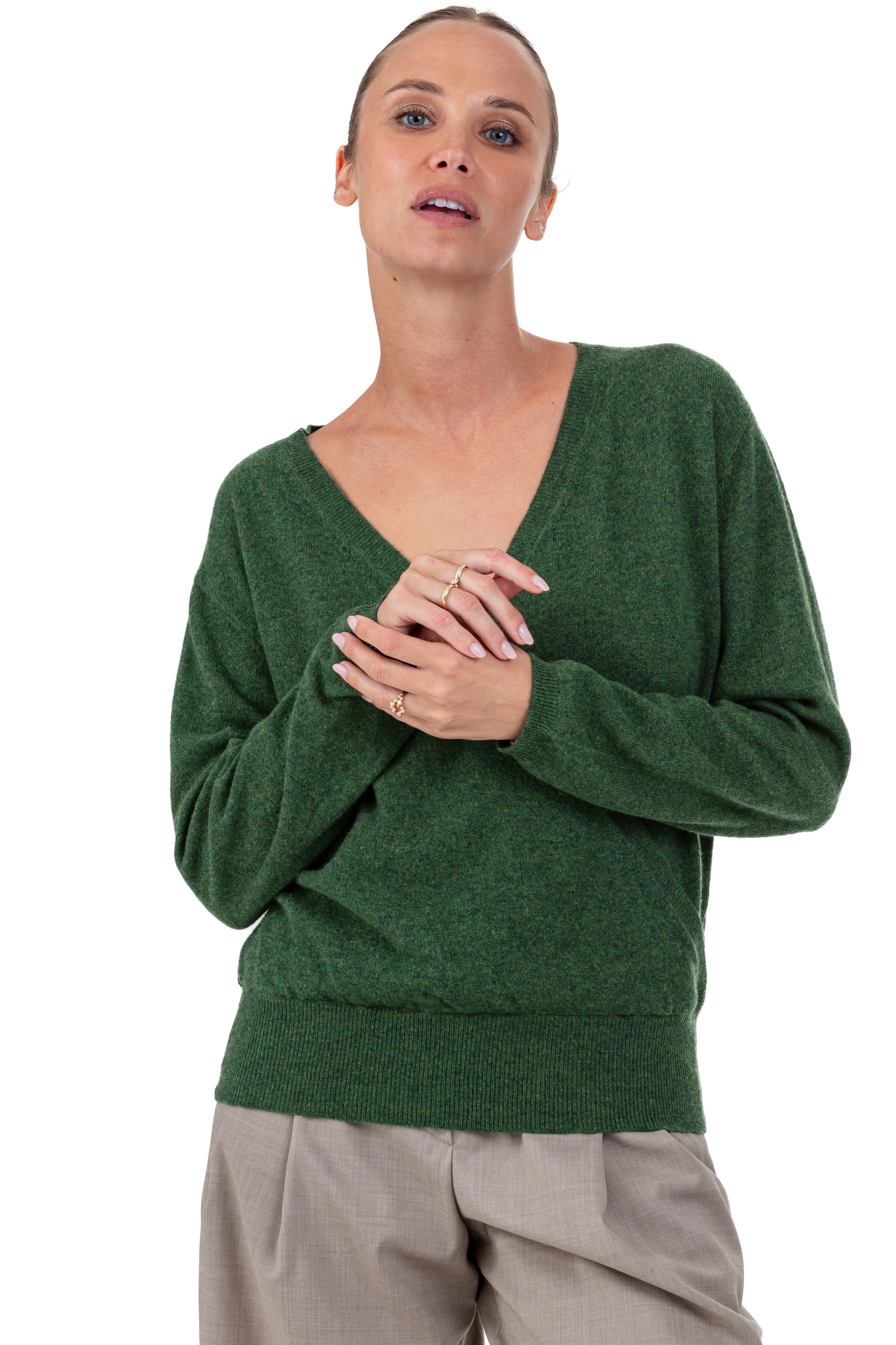 Paula in kasjmier voor dames - cedar - Mahogany
