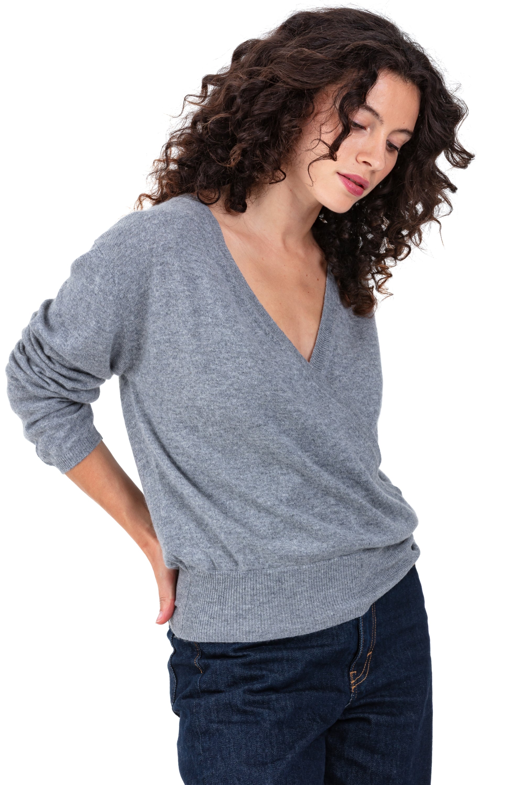 Paula in kasjmier voor dames - gemêleerd grijs - Mahogany
