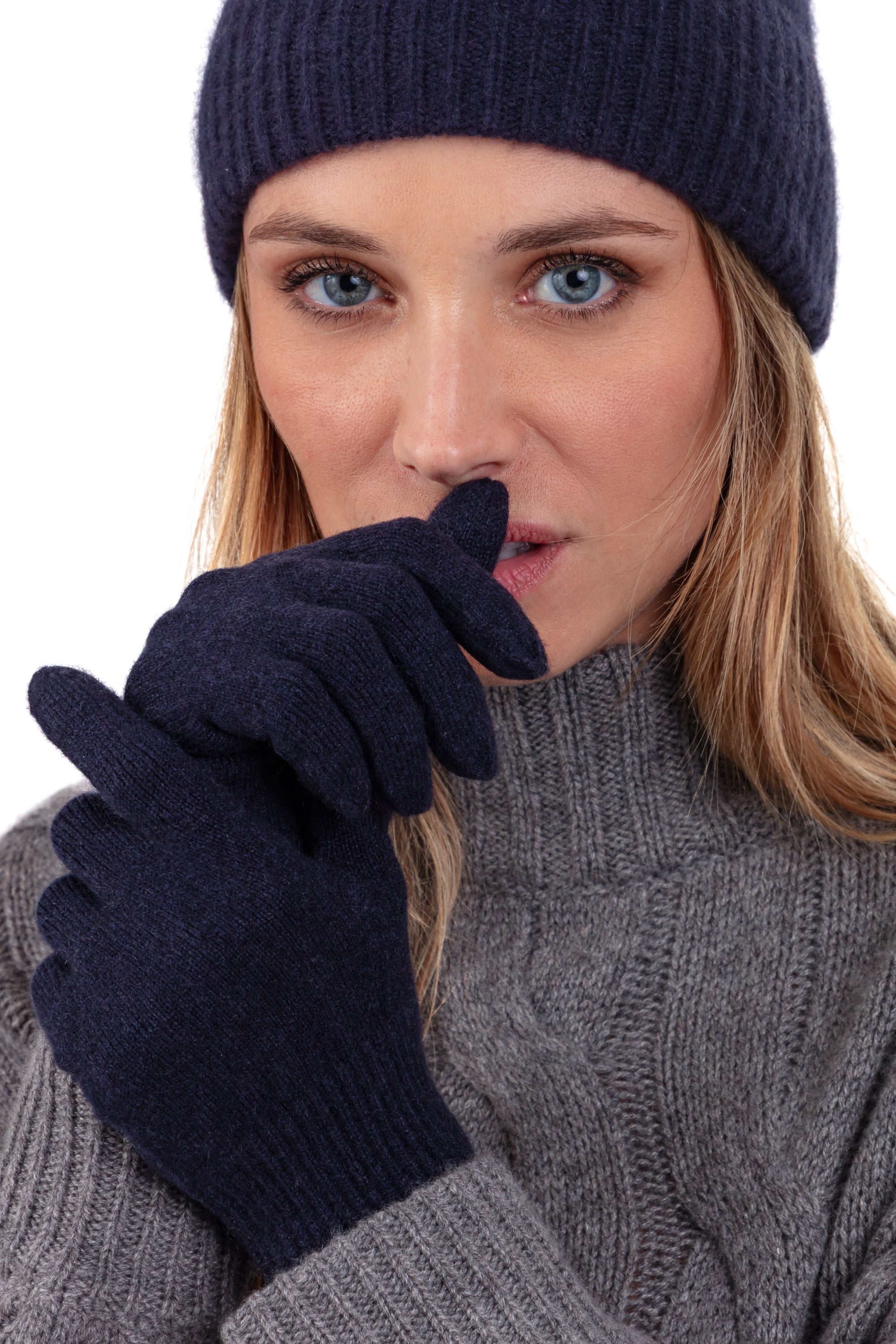 Pewpew kasjmier & elastaan dames - donker marineblauw - Mahogany