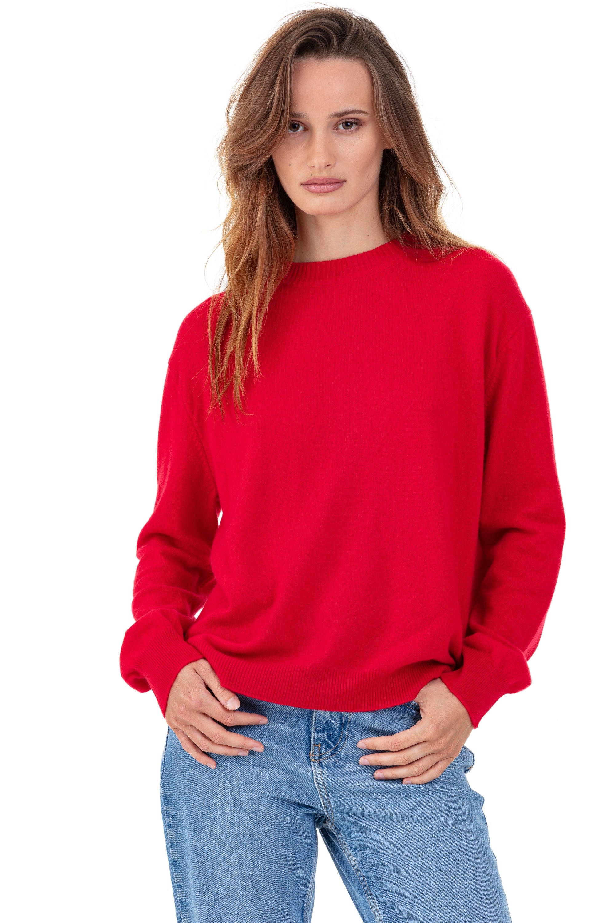 Philippine in kasjmier dames - rouge velours - Mahogany