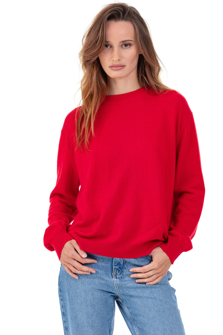 Philippine in kasjmier dames - rouge velours - Mahogany