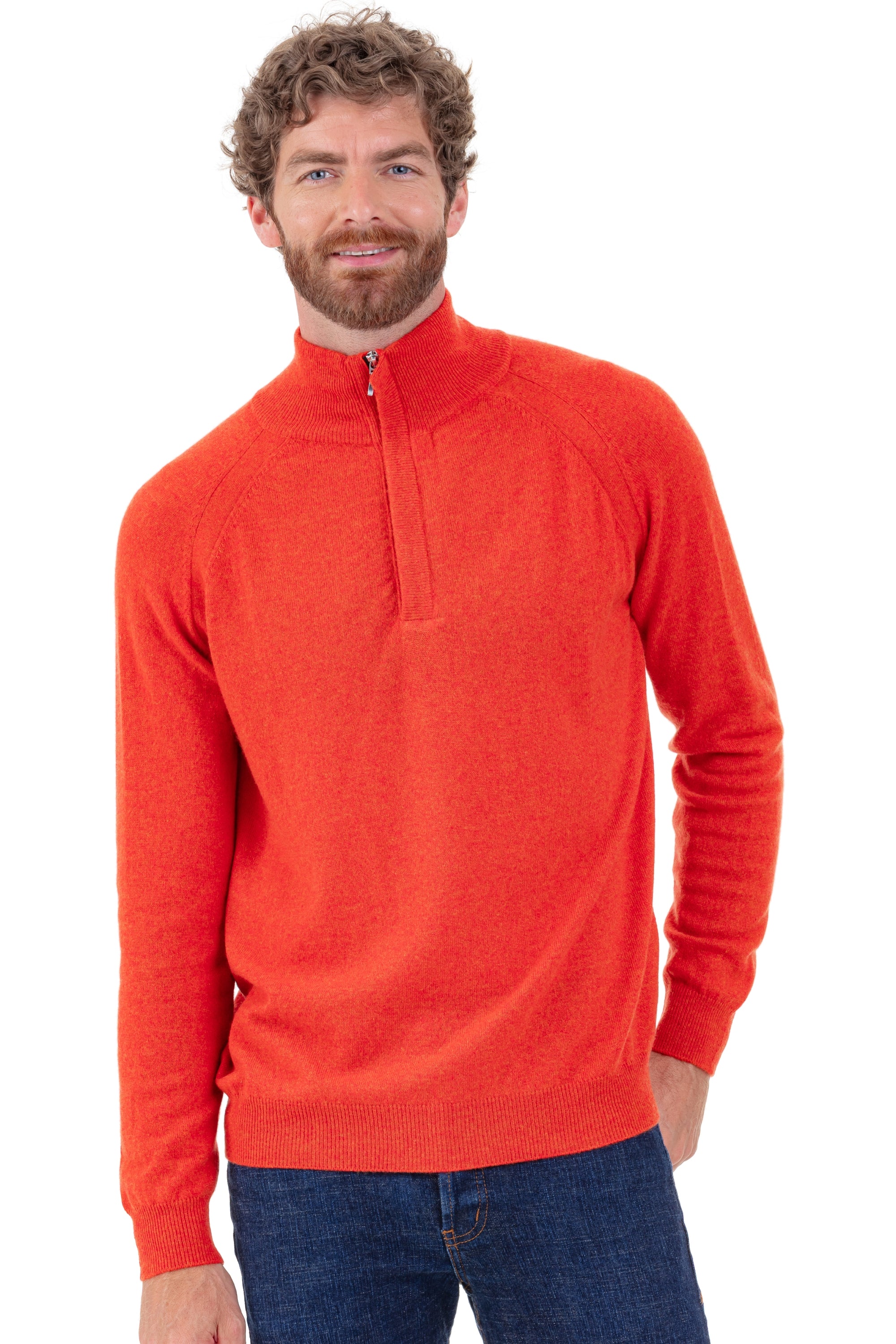Phyleas in kasjmier heren - paprika - Mahogany