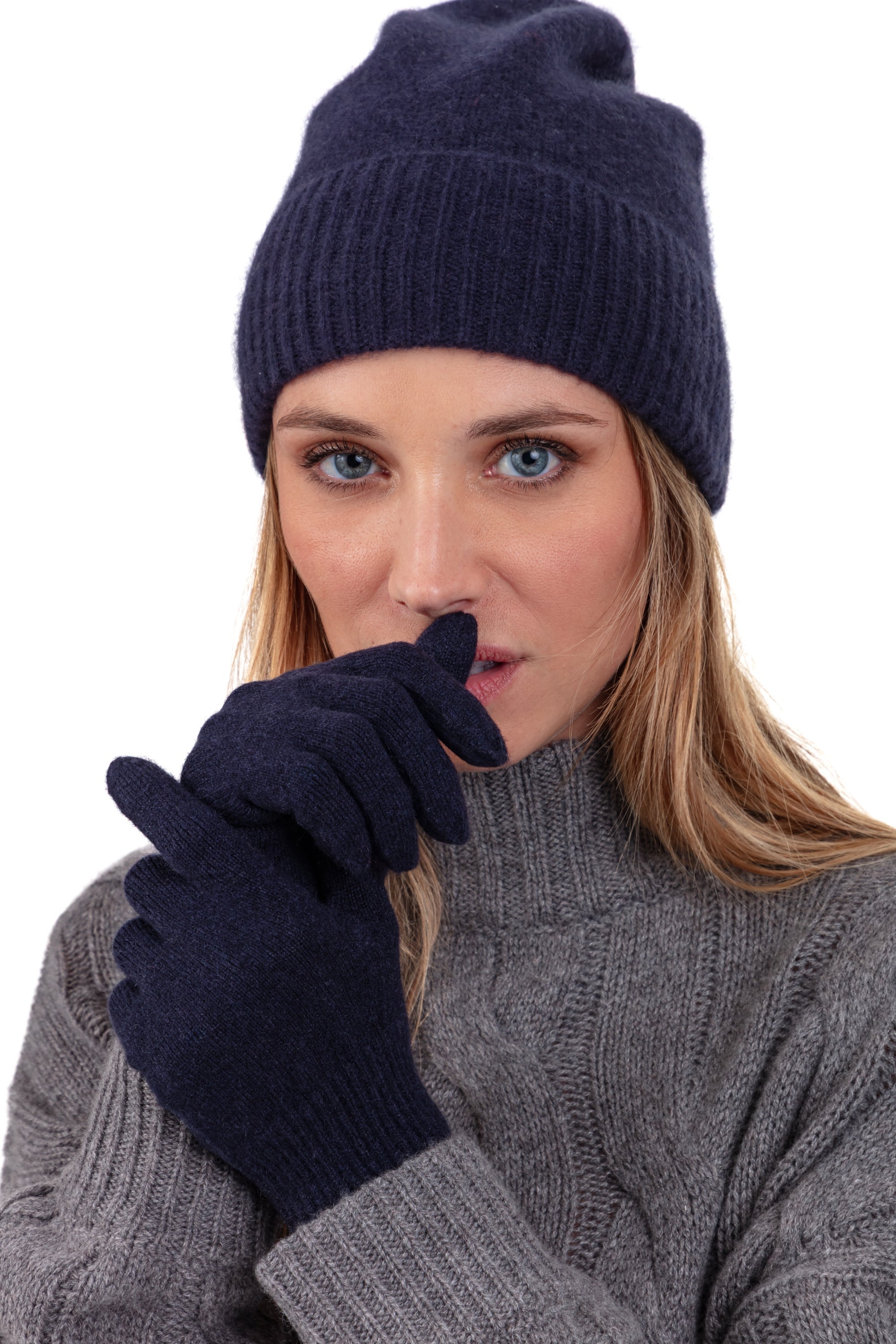Pilou in cocoon gemengd kasjmier - navy - Mahogany