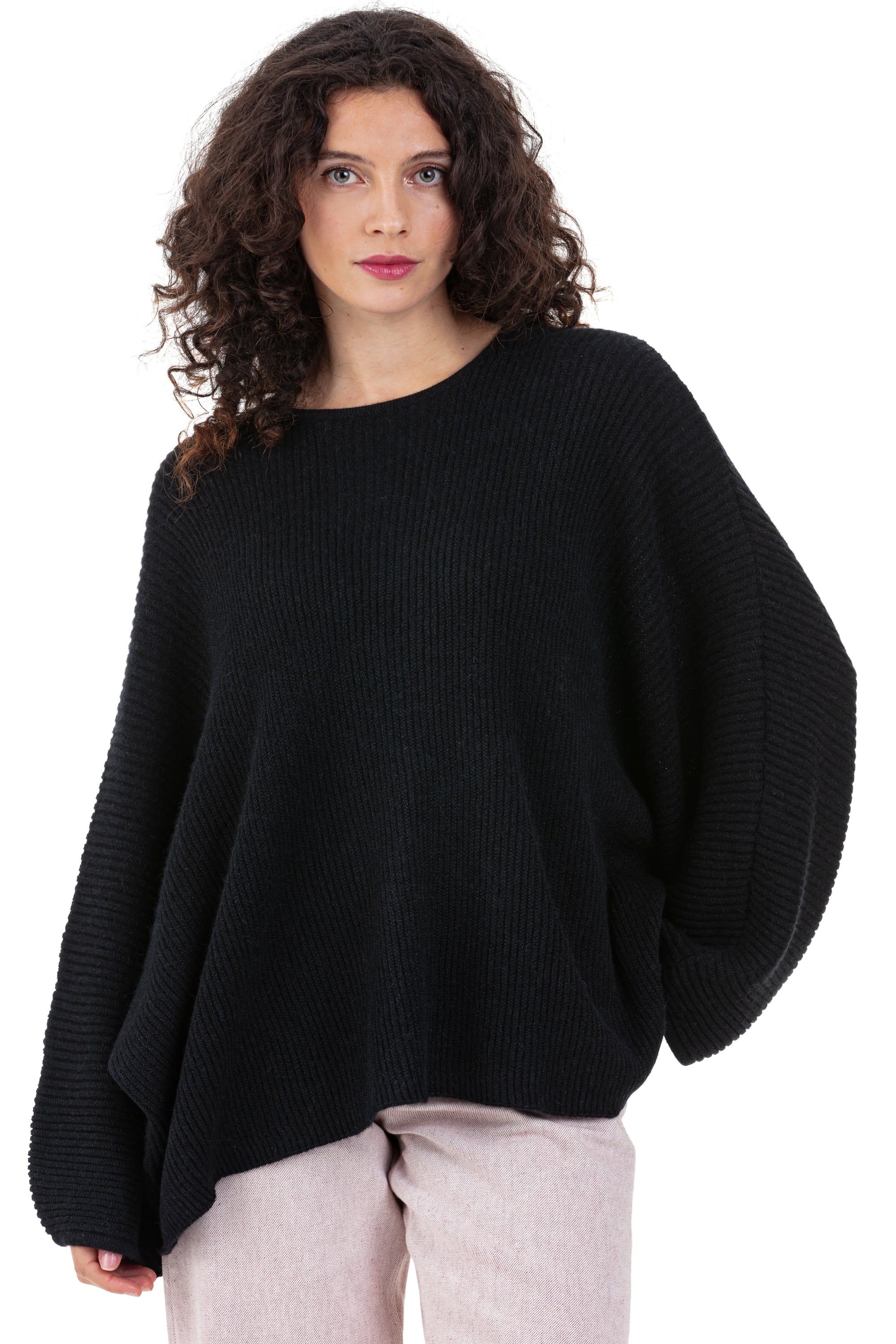 Polly in baby-alpaca voor dames - zwart - Mahogany