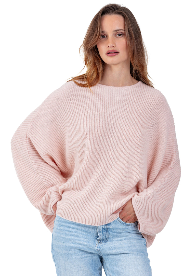 Polly in baby-alpaca voor dames - petal pink - Mahogany