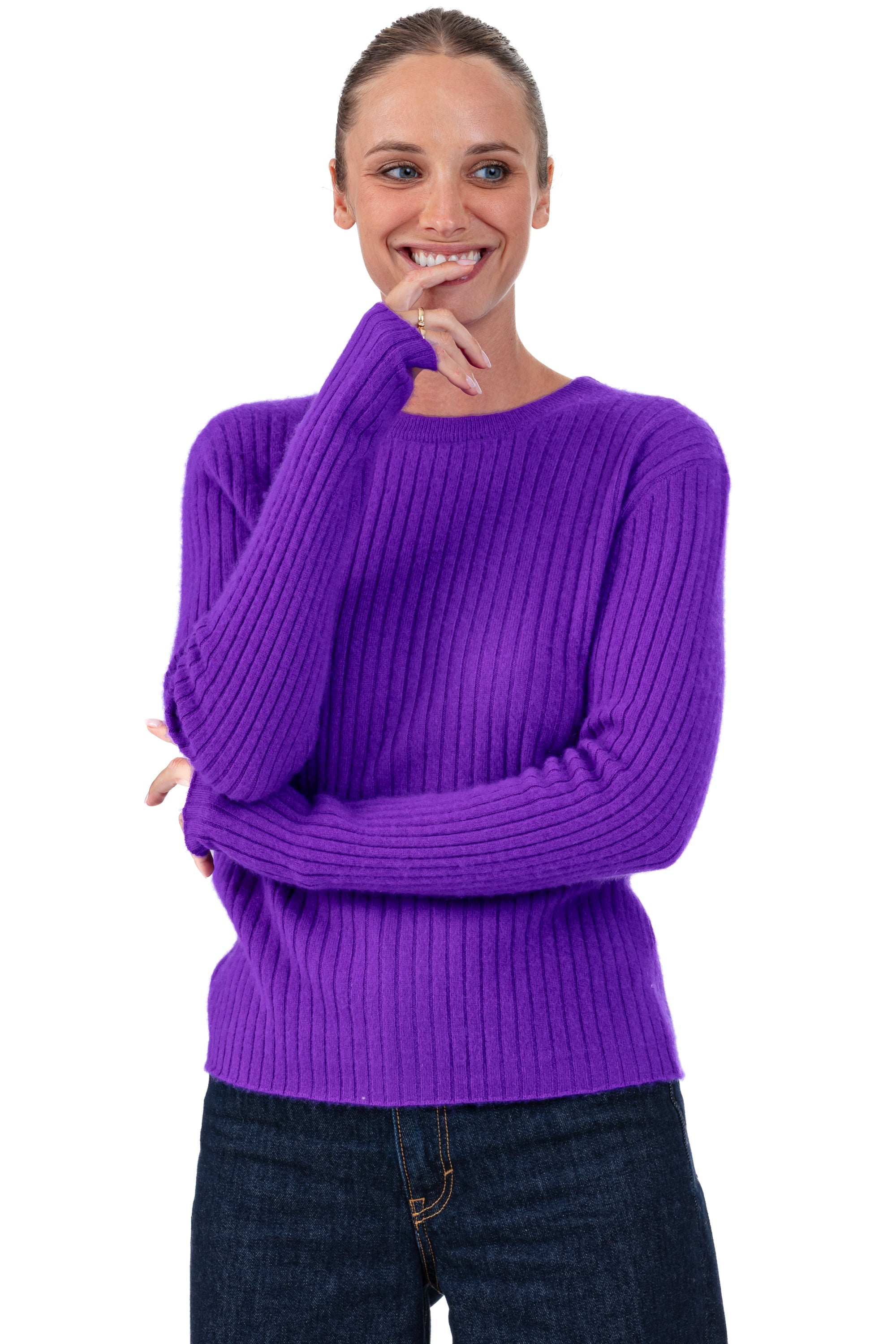 Princess in cocoon kasjmier voor dames - violet - Mahogany