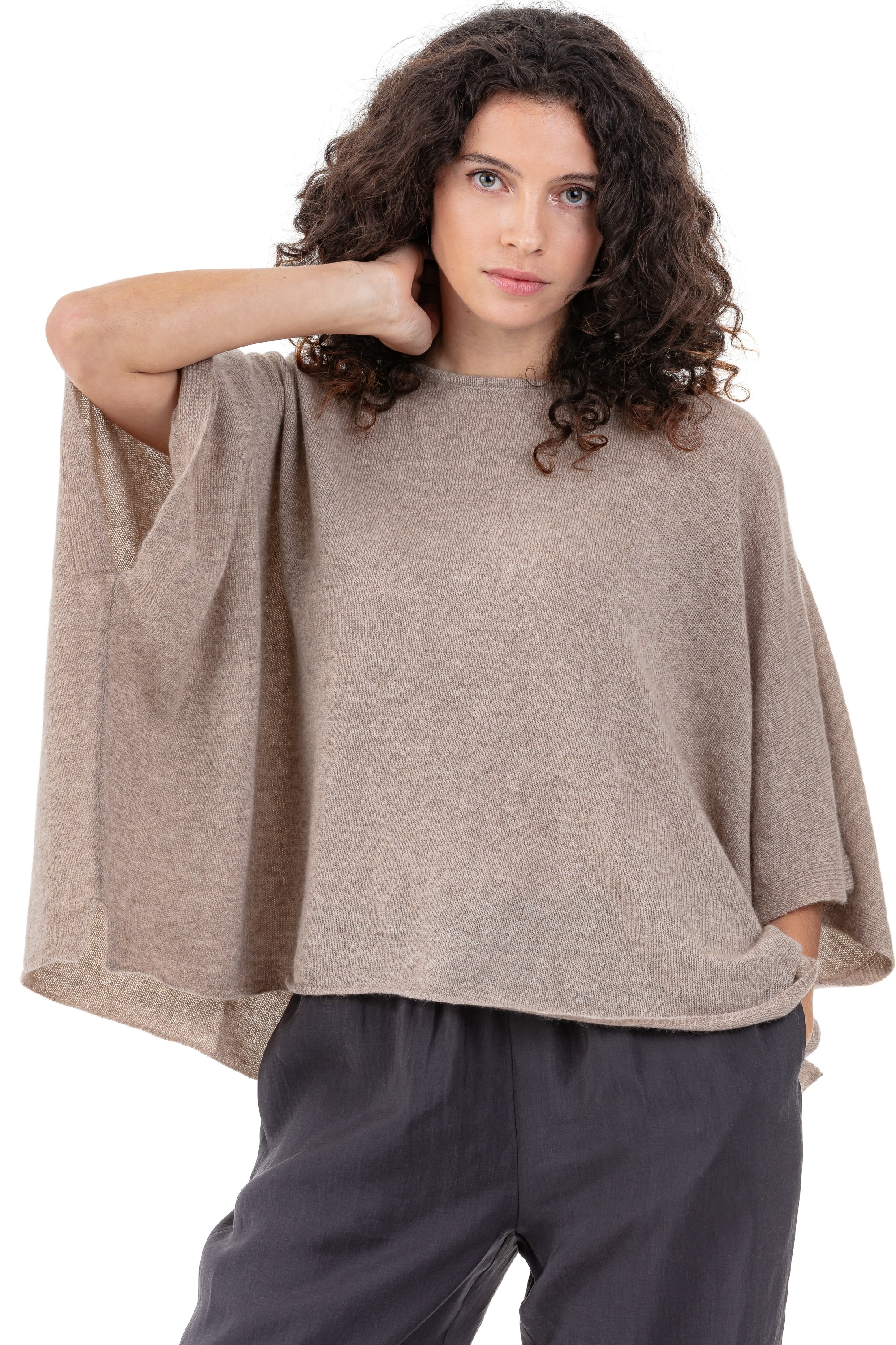 Pythagore in kasjmier dames - natural brown - Mahogany