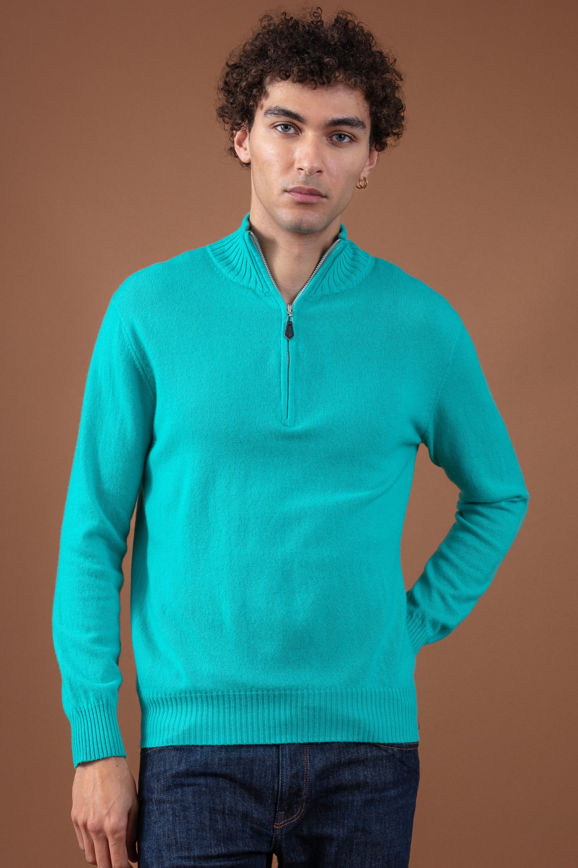Chazam in kasjmier heren - jade - Mahogany