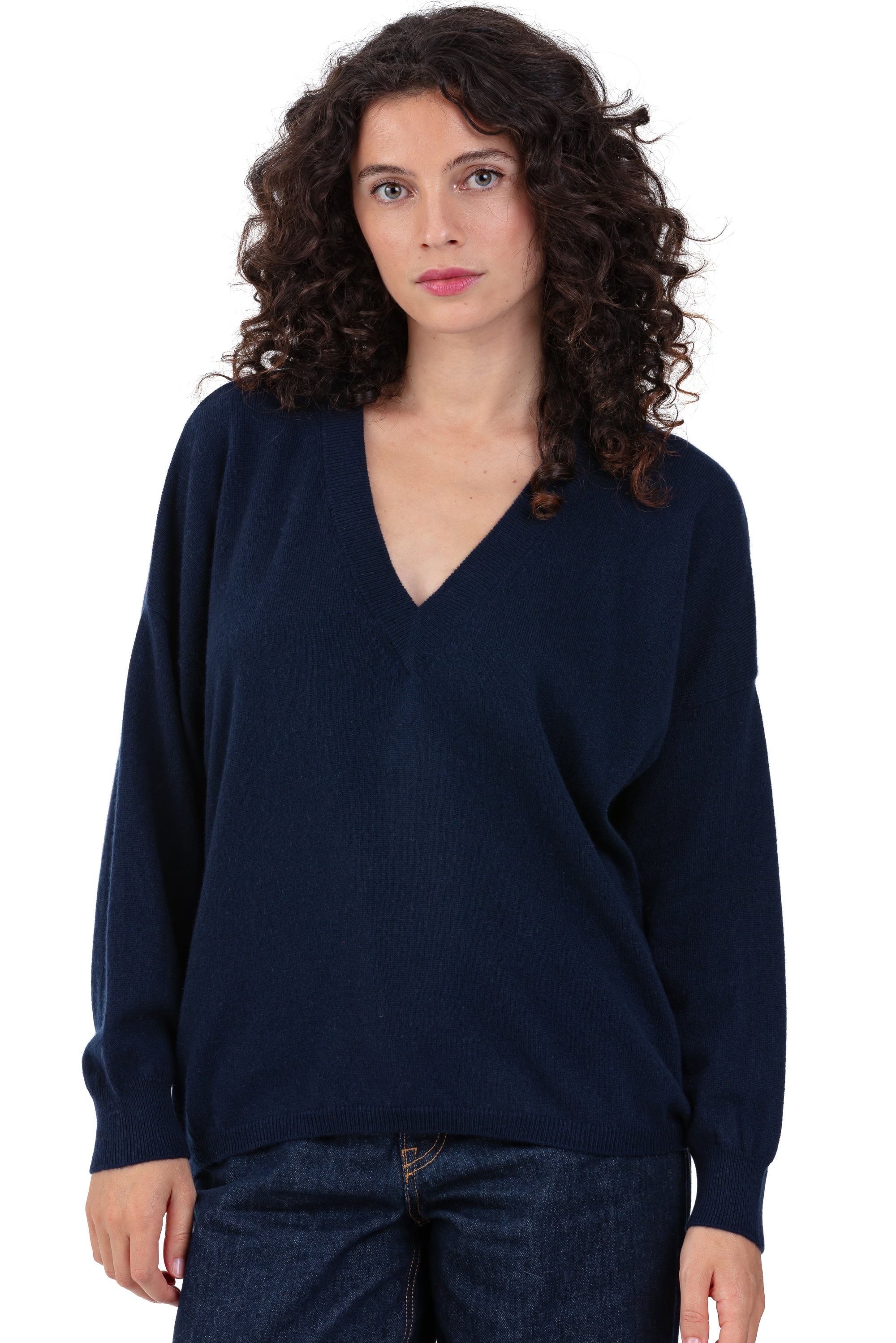 Theia in kasjmier voor dames - donkerblauw - Mahogany